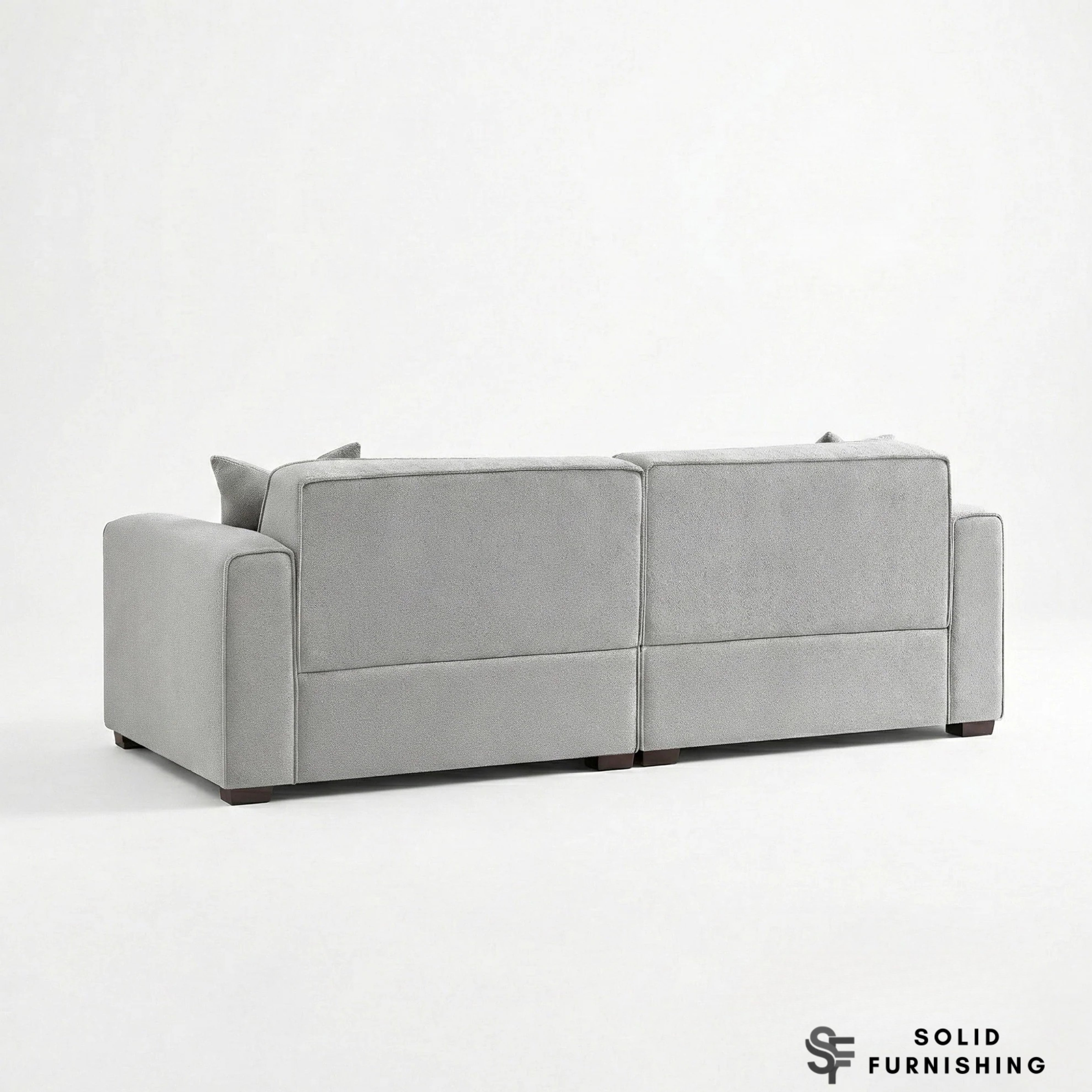 Dakota Sofa Range – Pebble Grey Bouclé | 4 Seater, 3 Seater, Armchair & Footstool