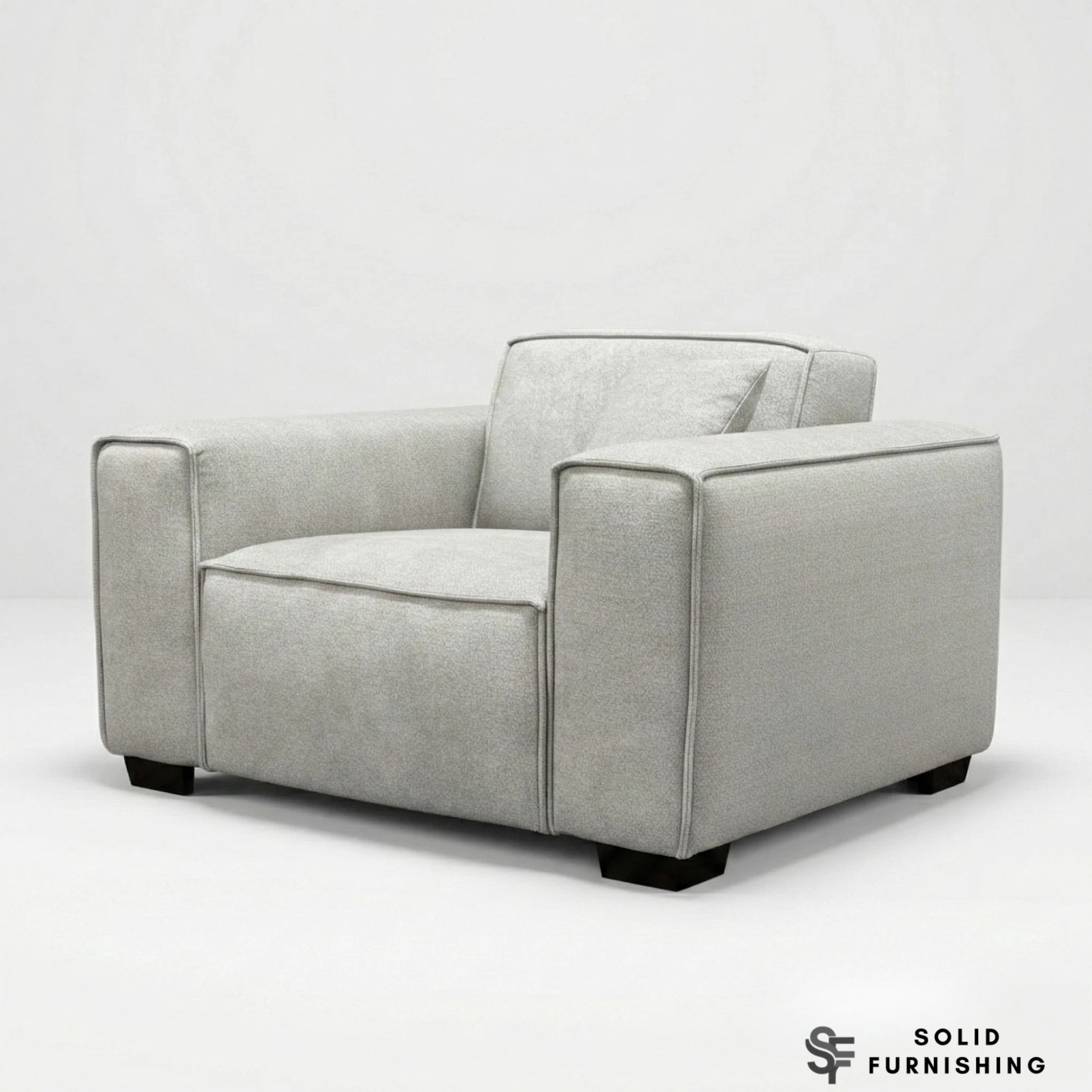 Dakota Sofa Range – Pebble Grey Bouclé | 4 Seater, 3 Seater, Armchair & Footstool