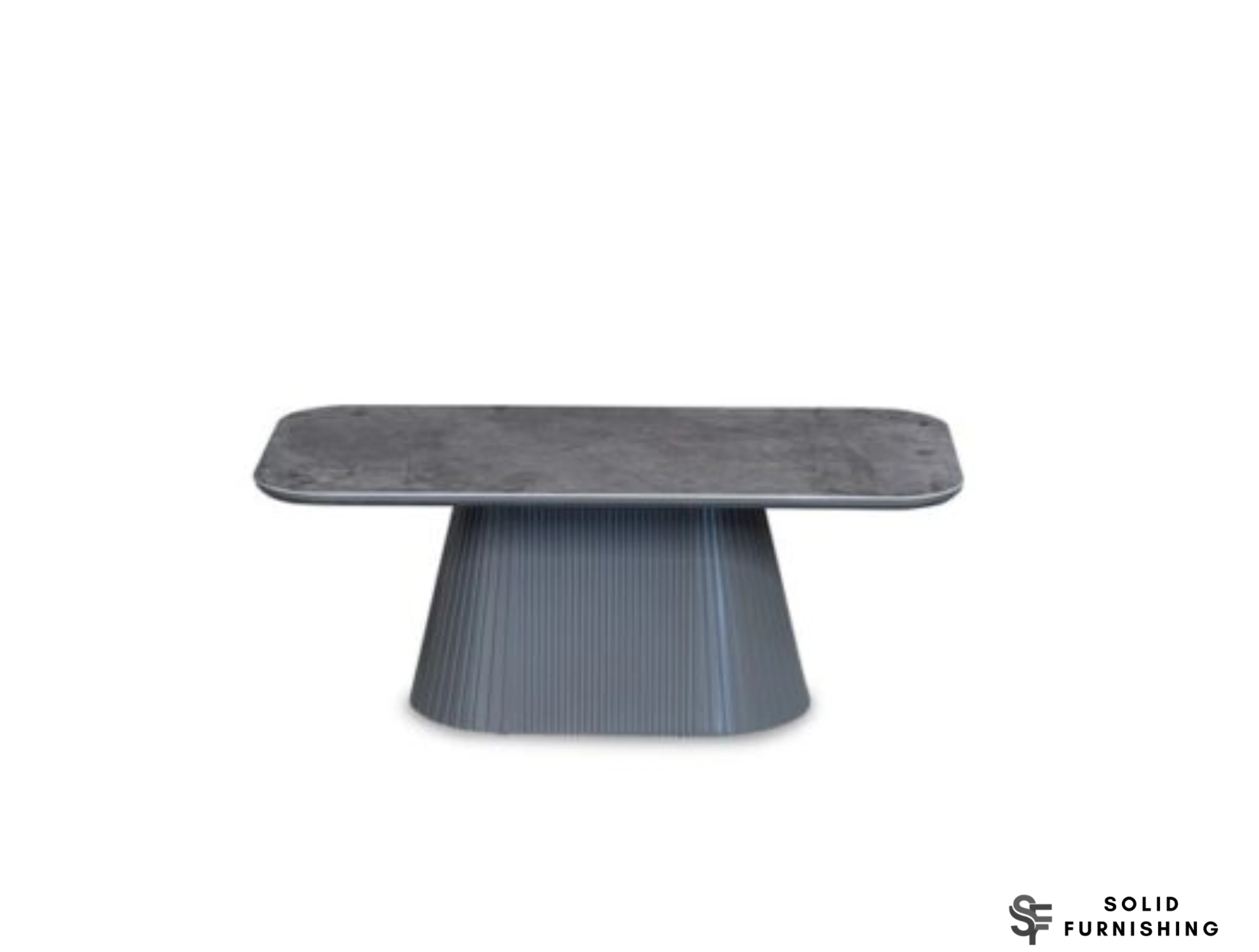 Davos Grey Ceramic Oval Coffee Table – Modern Sculptural Centre Table