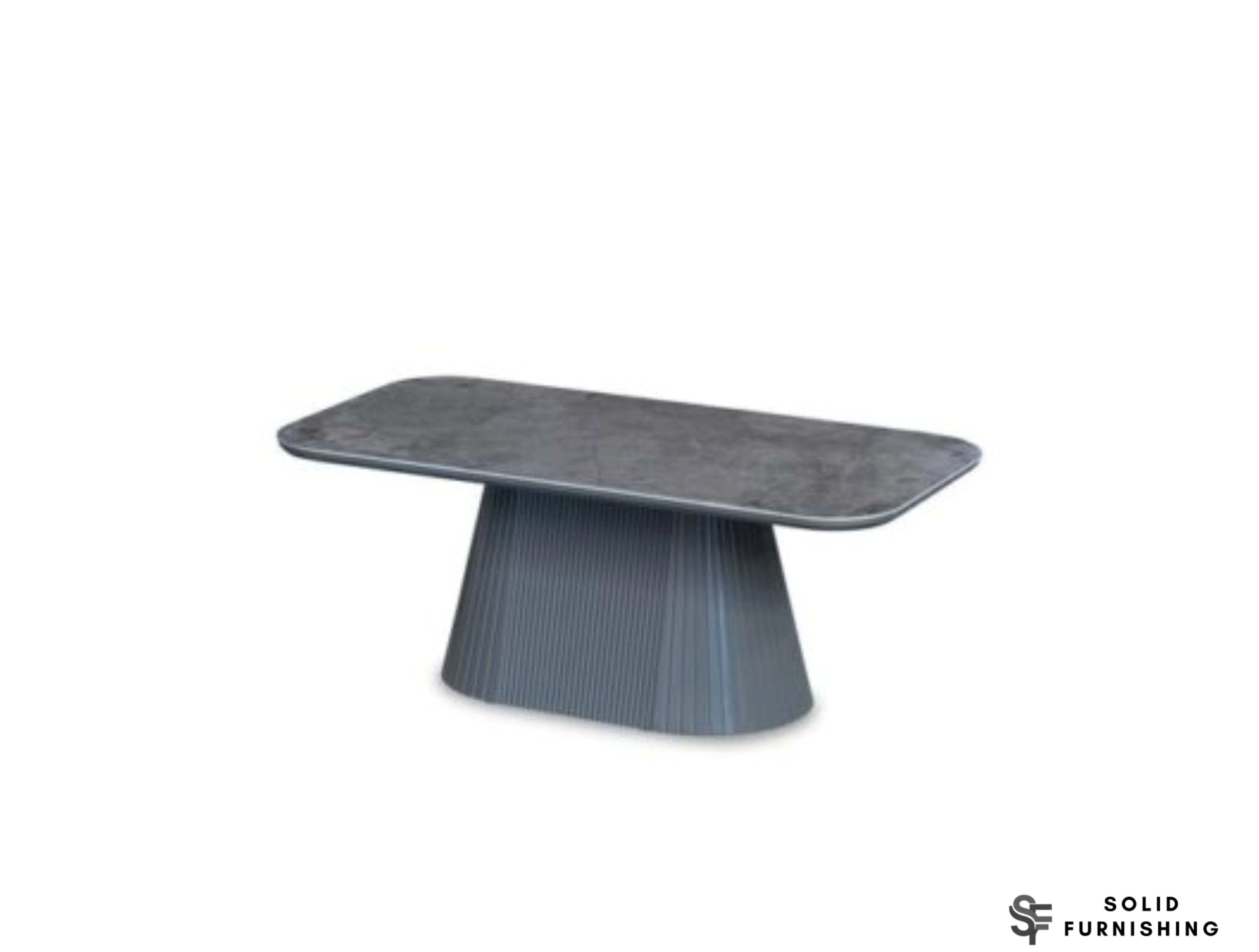 Davos Grey Ceramic Oval Coffee Table – Modern Sculptural Centre Table