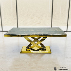 Elina Marble Dining Table – Black & Gold or Cream & Gold Luxury 160cm/180cm Table