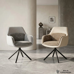 Florence 360 Swivel Dining Chairs – Beige or Grey (Set of 2)