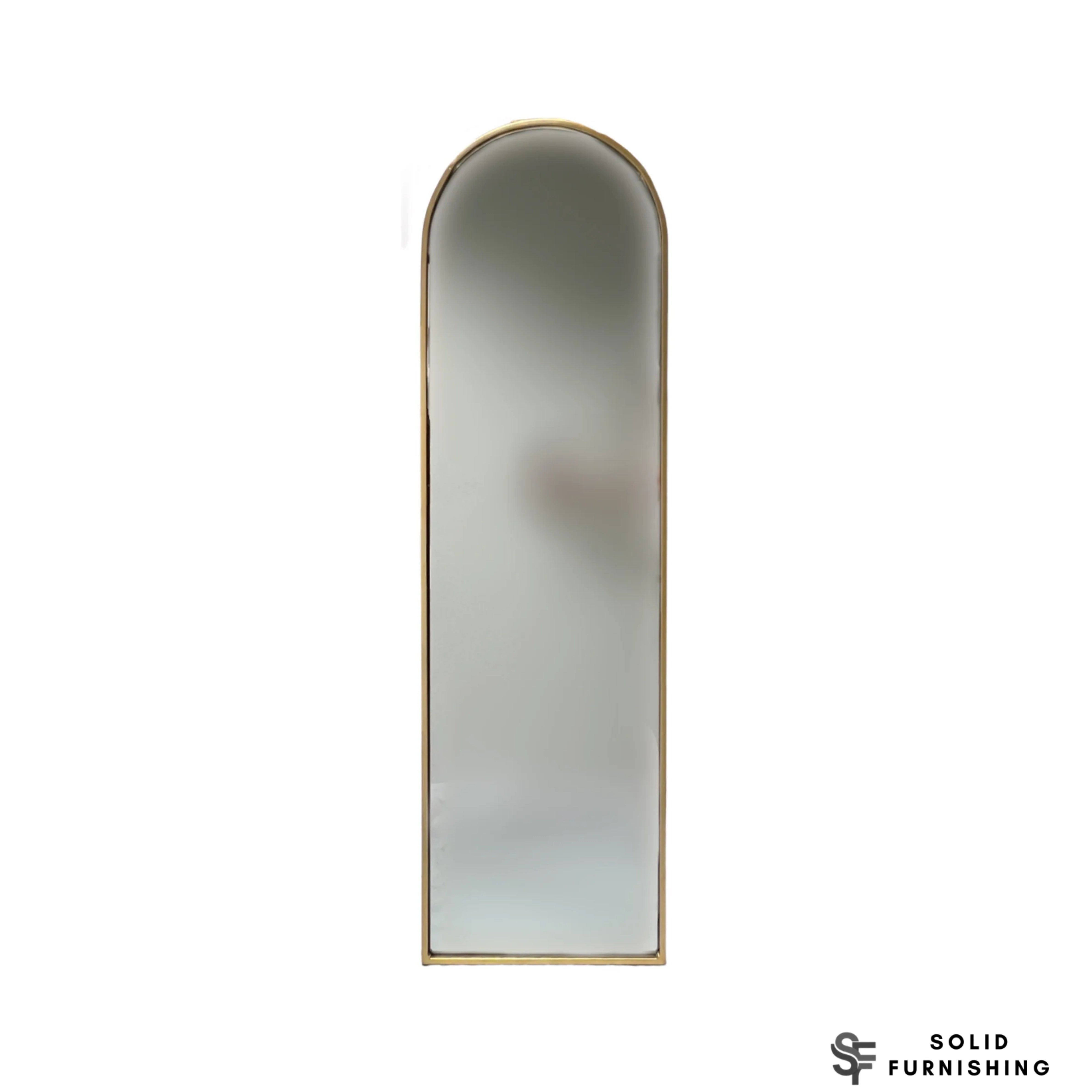Gold Arched Standing Mirror – 40 x 140cm Tall Floor Mirror