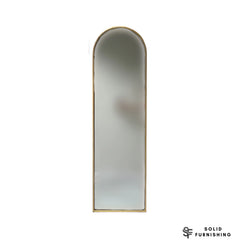 Gold Arched Standing Mirror – 40 x 140cm Tall Floor Mirror