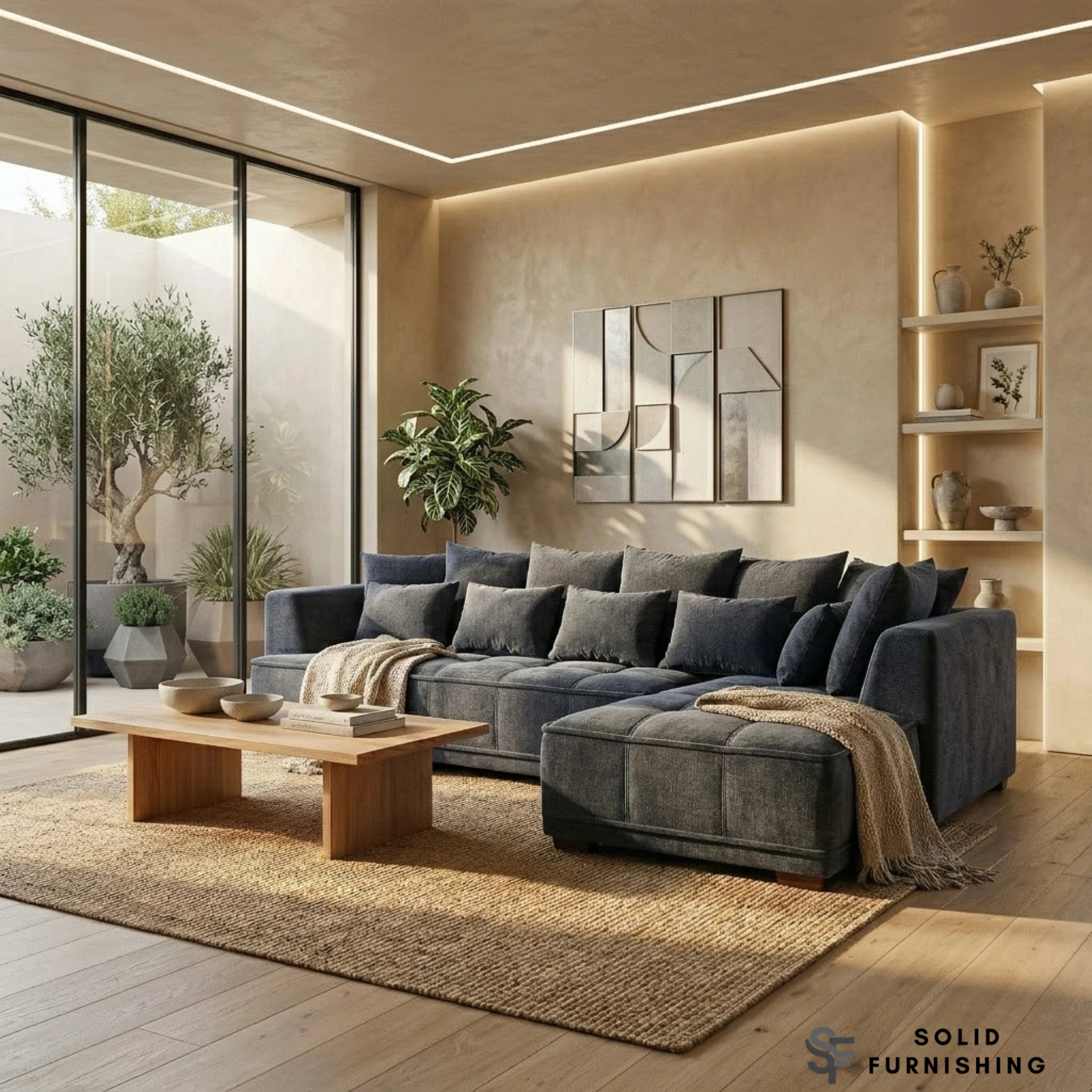 Gramercy Right Hand Facing Corner Sofa – Steel Grey Velvet
