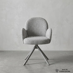 Gstaad Grey 360 Swivel Dining Chairs – Set of 2