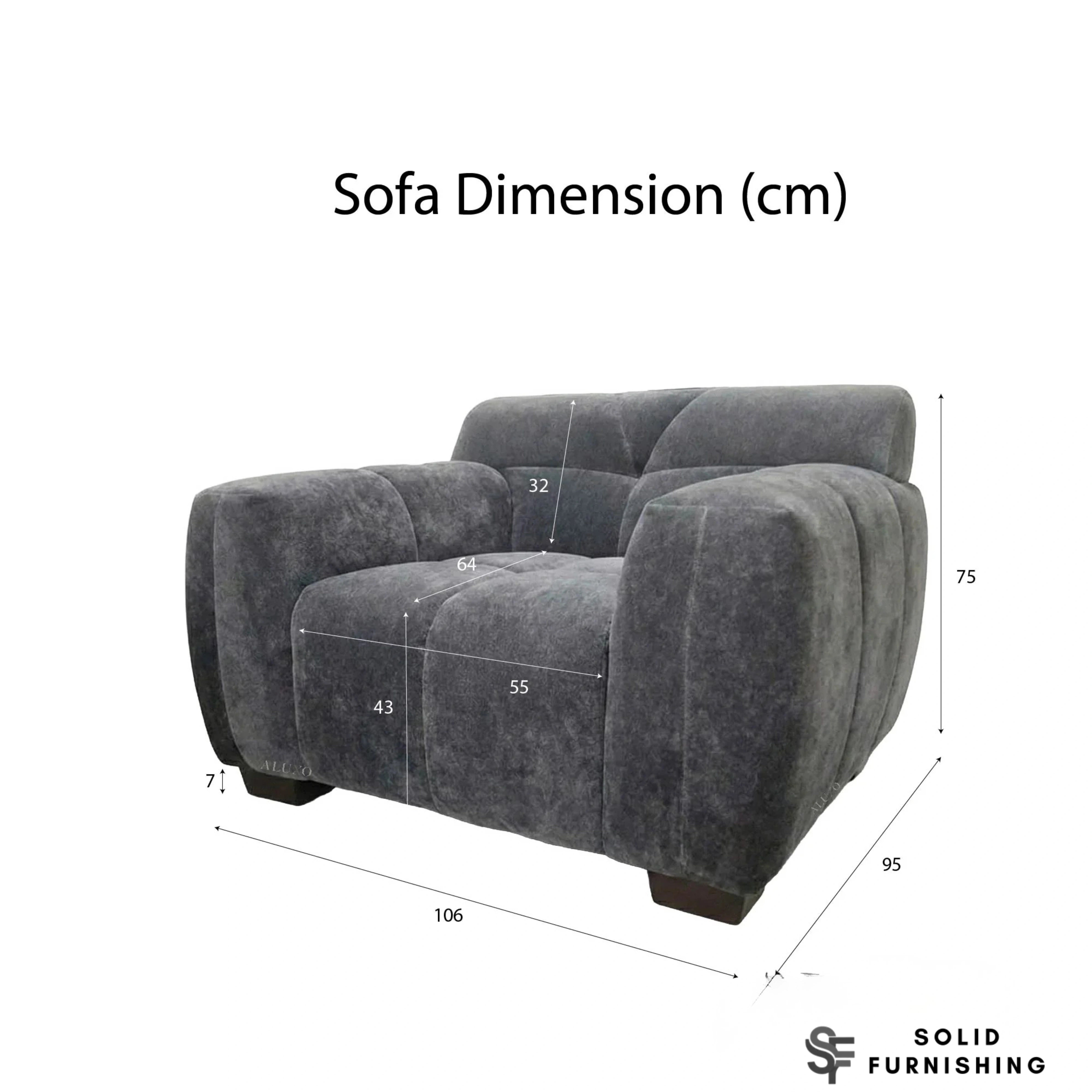 Harlem Sofa Set – Steel Grey Mermaid Velvet 3 Seater, 2 Seater, Armchair & Stool