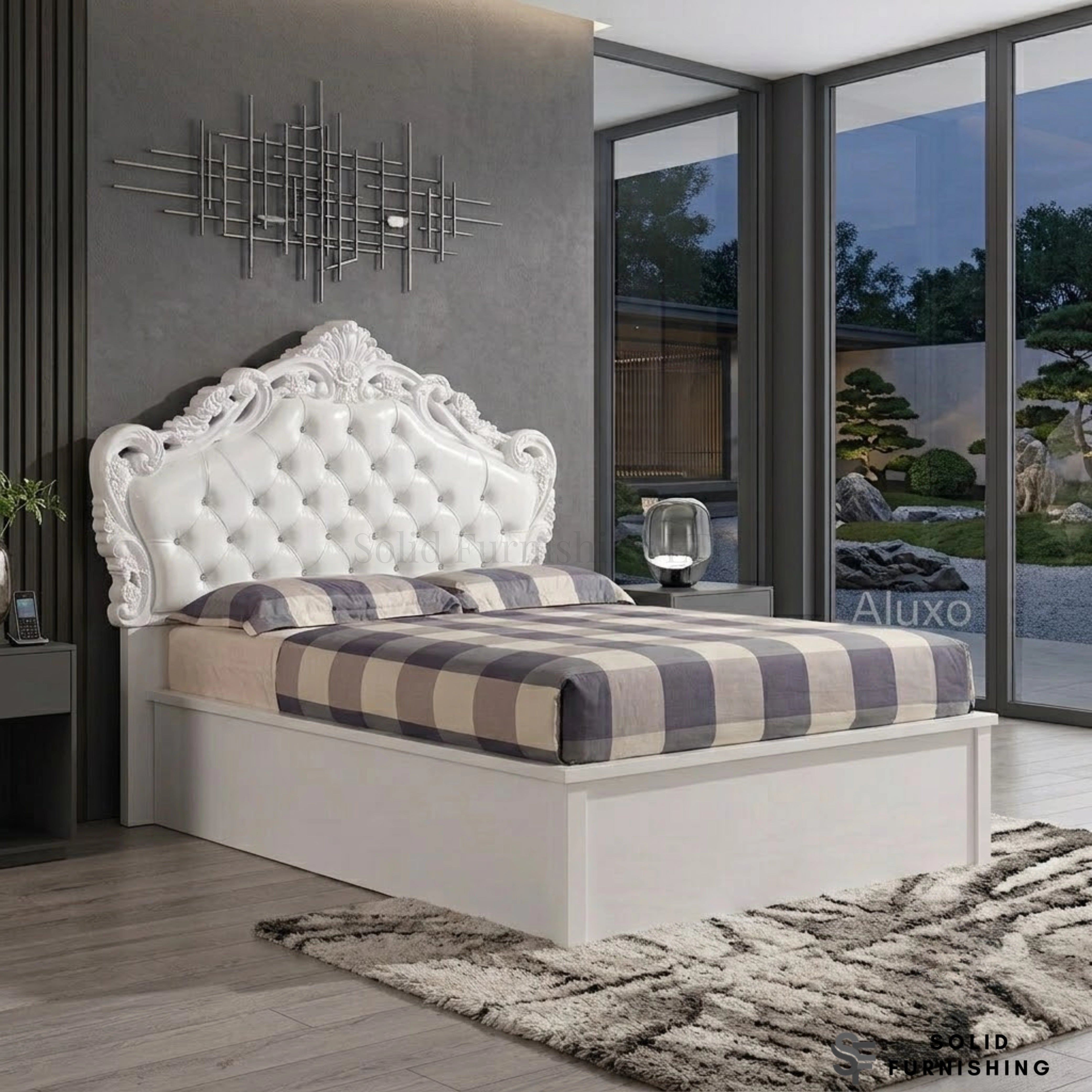 Italian High Gloss Rugby Ottoman Storage Bed – Double & King Size