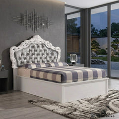 Italian High Gloss Rugby Ottoman Storage Bed – Double & King Size