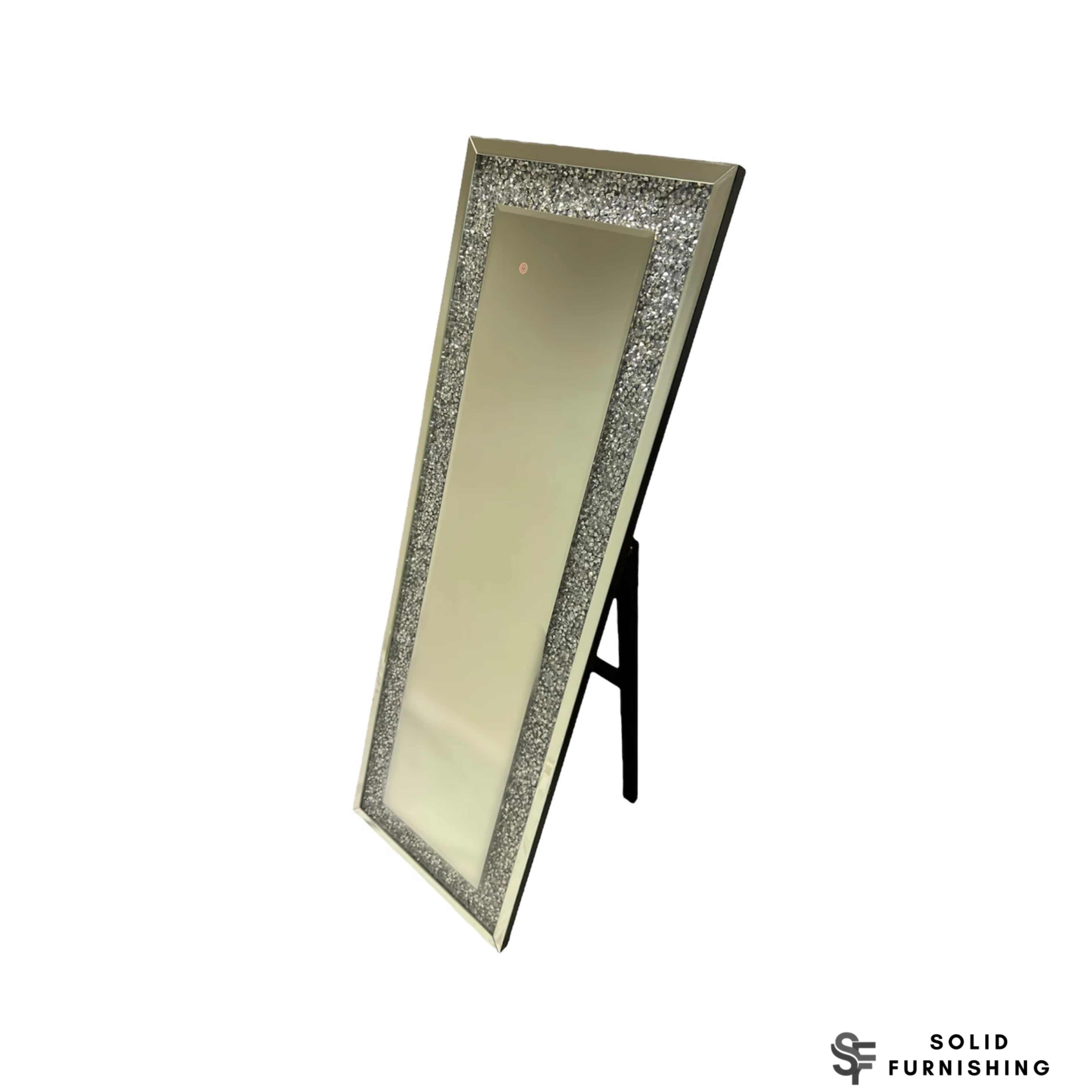 LED Crushed Diamond Standing Mirror – Full Length Floor Mirror 55 x 160cm