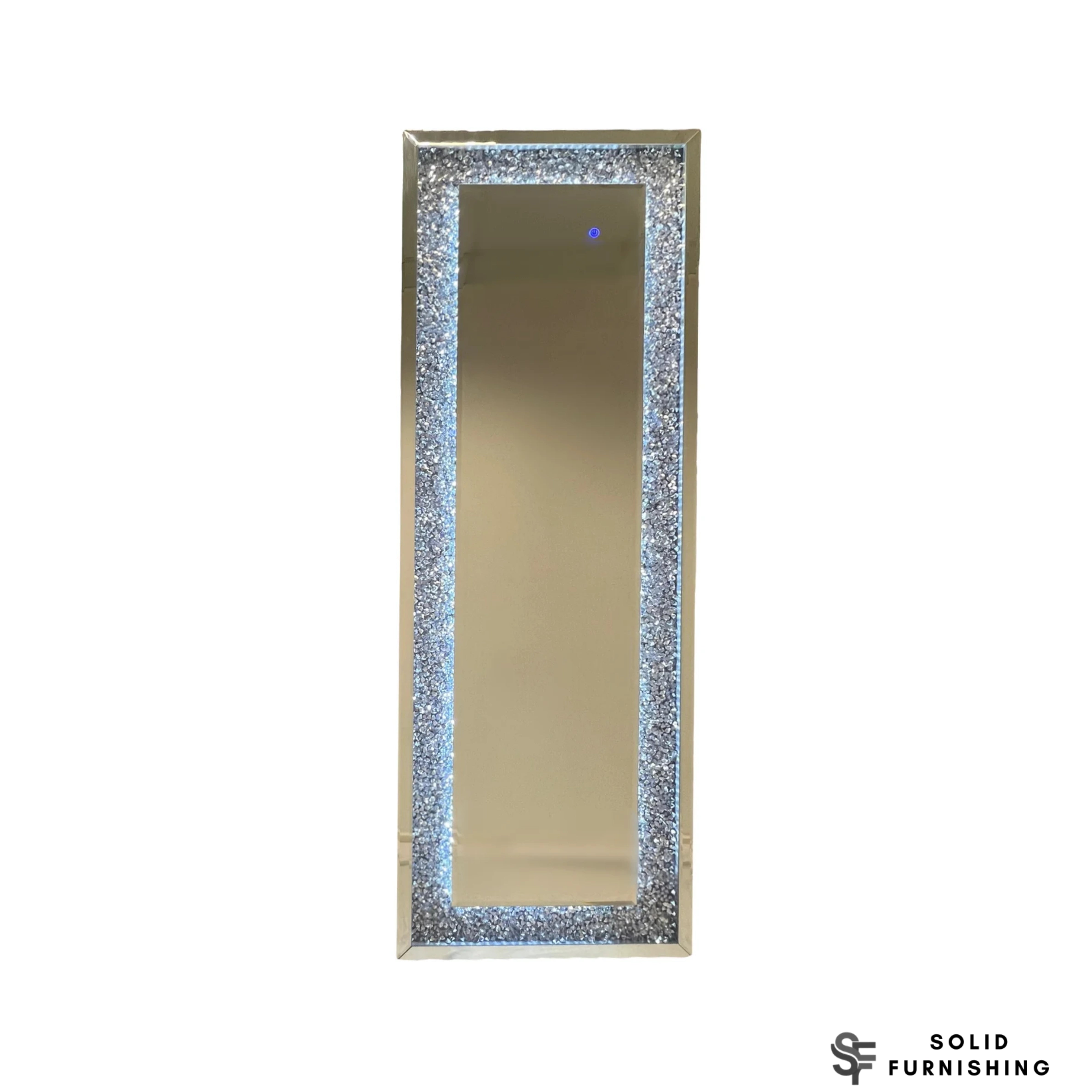 LED Crushed Diamond Standing Mirror – Full Length Floor Mirror 55 x 160cm