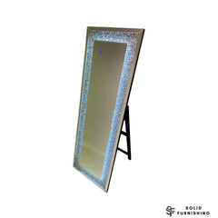 LED Crushed Diamond Standing Mirror – Full Length Floor Mirror 55 x 160cm