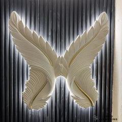 LED Feather Wings Wall Art – 83cm Light Up Wall Decor