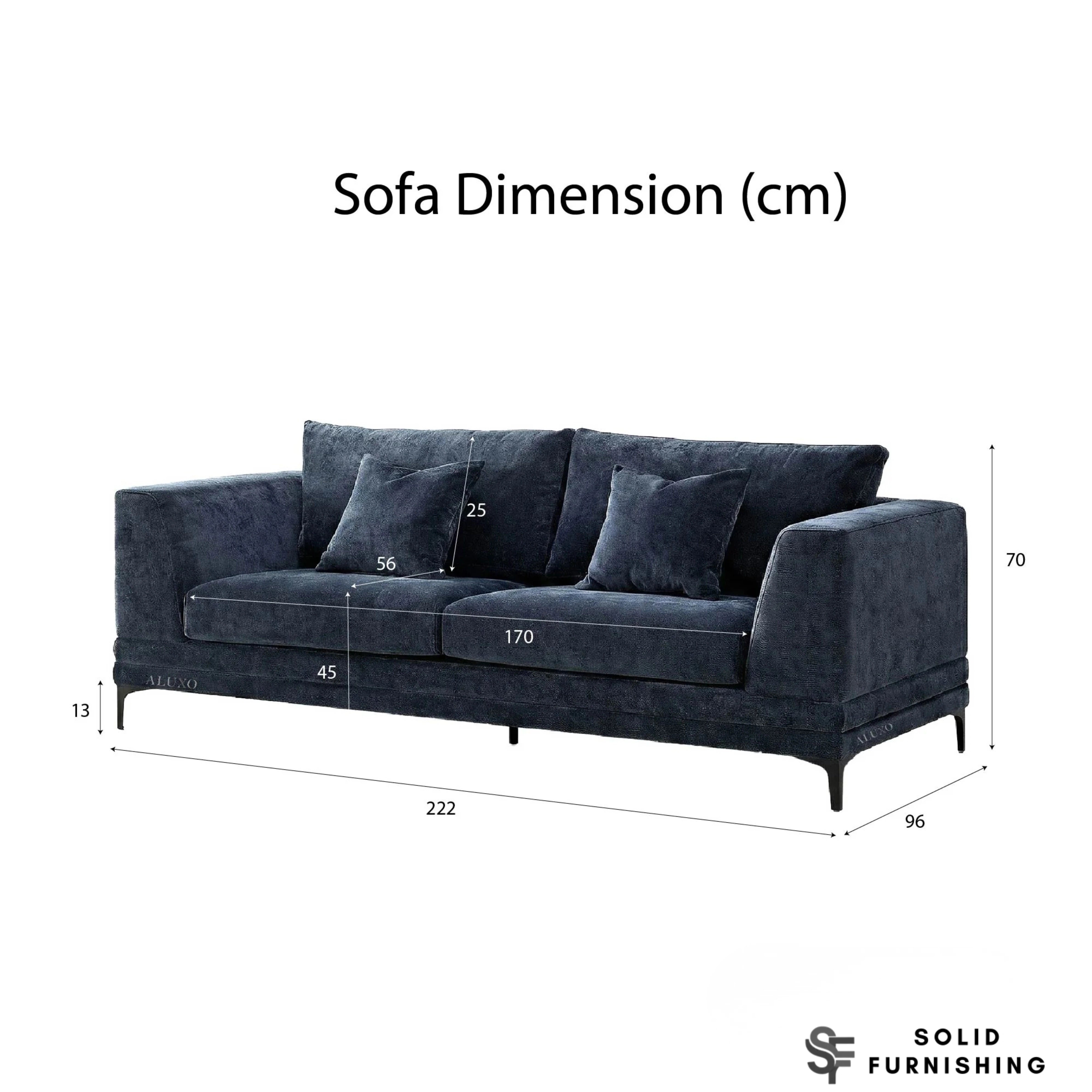 Lenox Sofa Set – Aegean Blue Mermaid Velvet 3 & 2 Seater Sofas UK