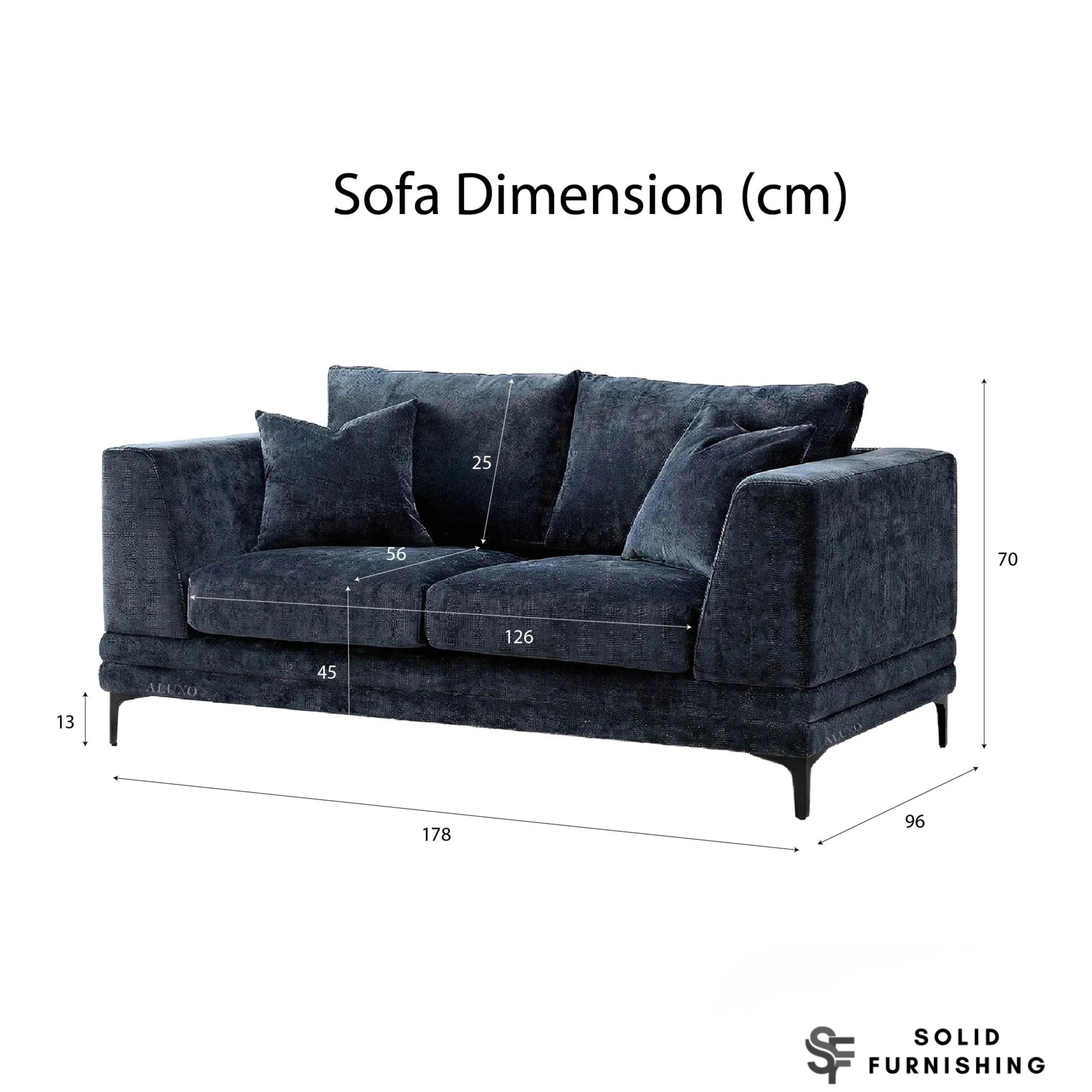 Lenox Sofa Set – Aegean Blue Mermaid Velvet 3 & 2 Seater Sofas UK