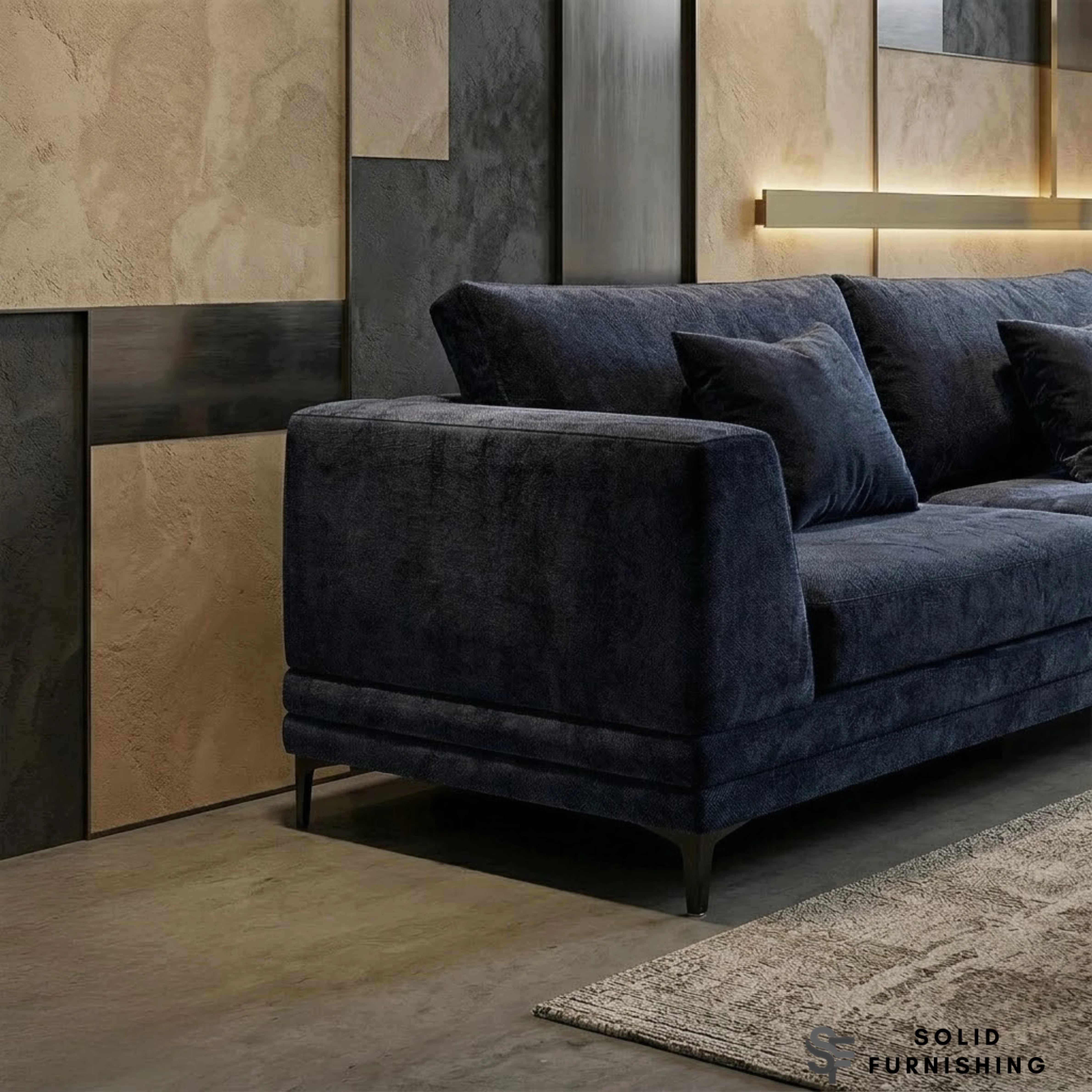Lenox Sofa Set – Aegean Blue Mermaid Velvet 3 & 2 Seater Sofas UK