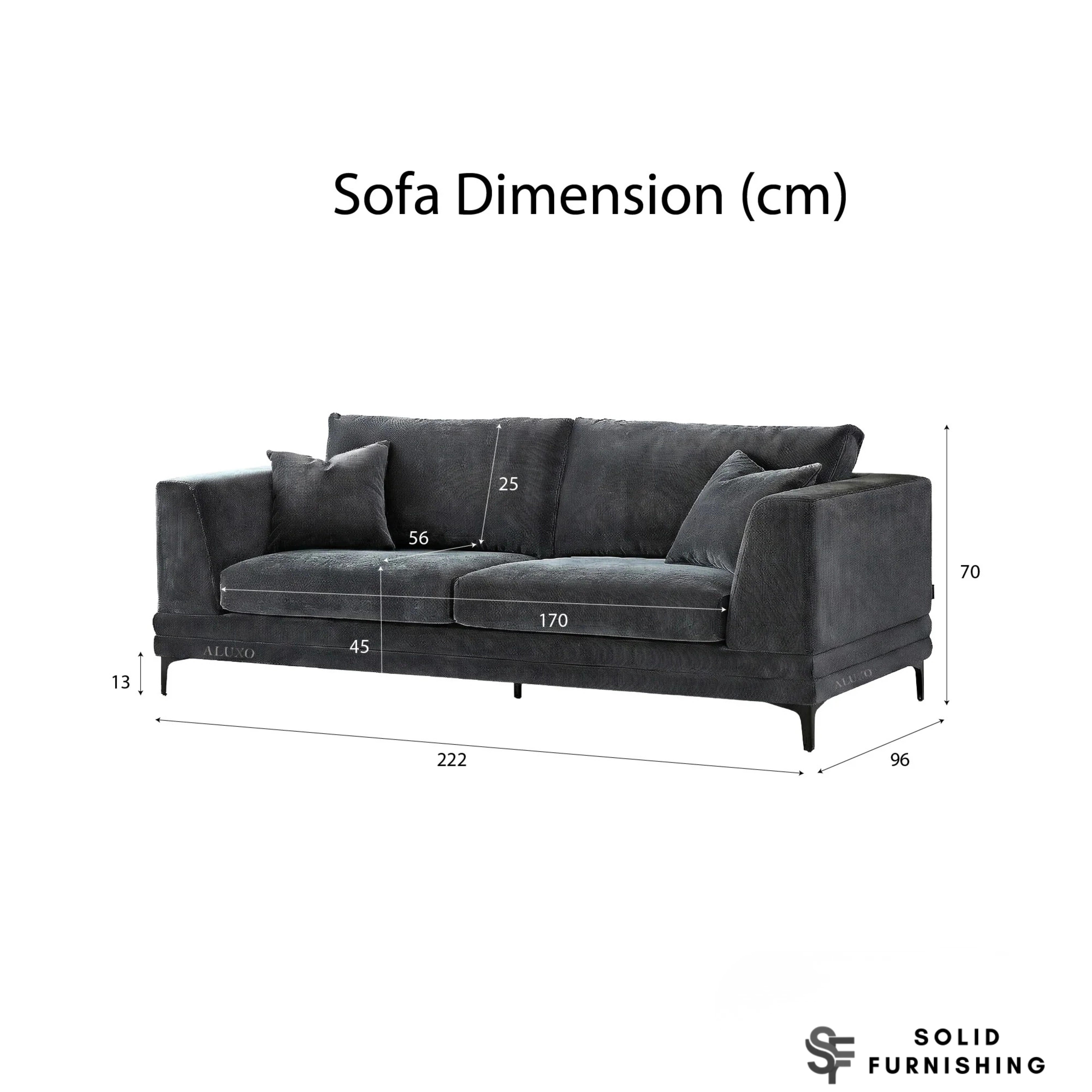 Lenox Sofa Set – Steel Grey Velvet 3 & 2 Seater Sofas UK | Mid Century Modern