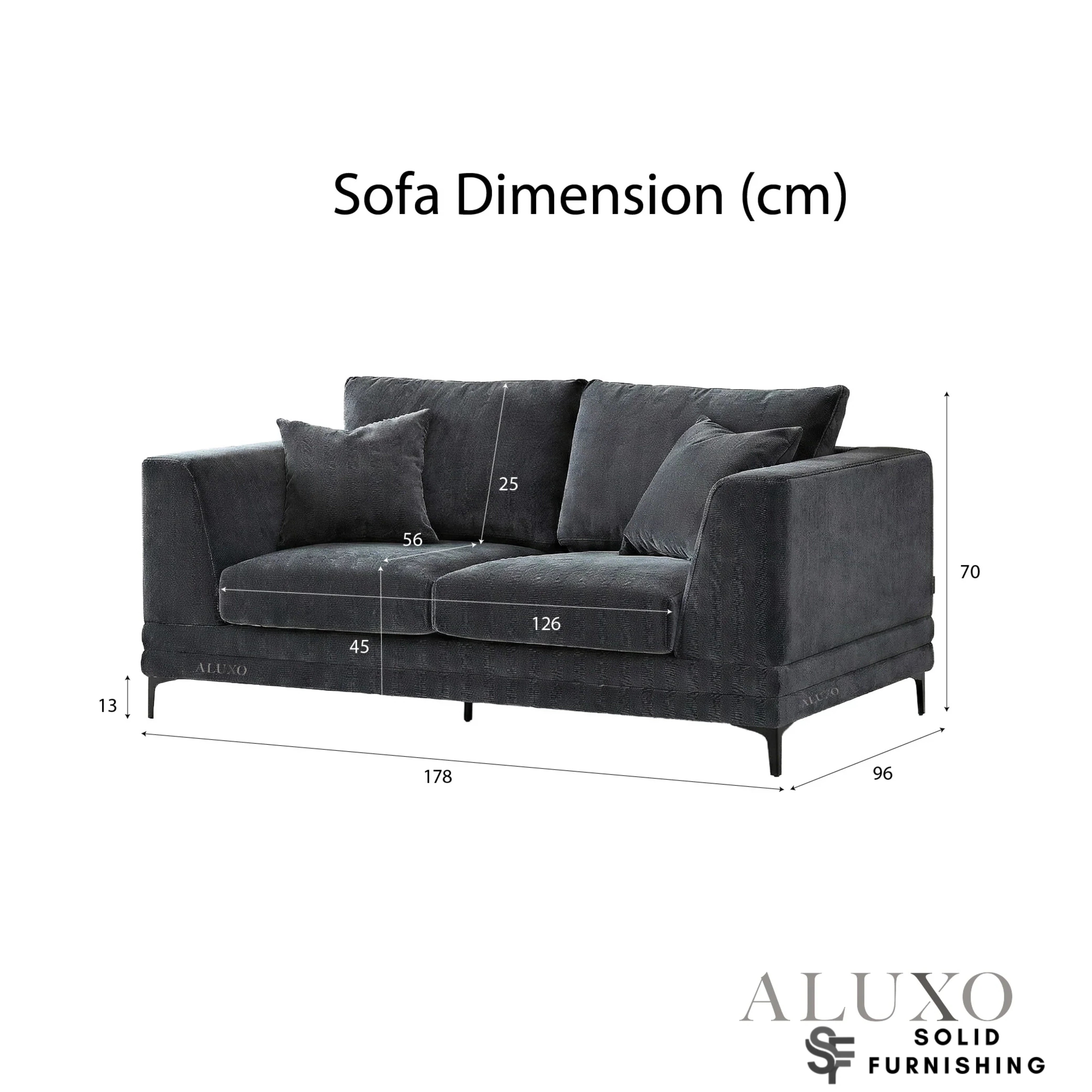 Lenox Sofa Set – Steel Grey Velvet 3 & 2 Seater Sofas UK | Mid Century Modern