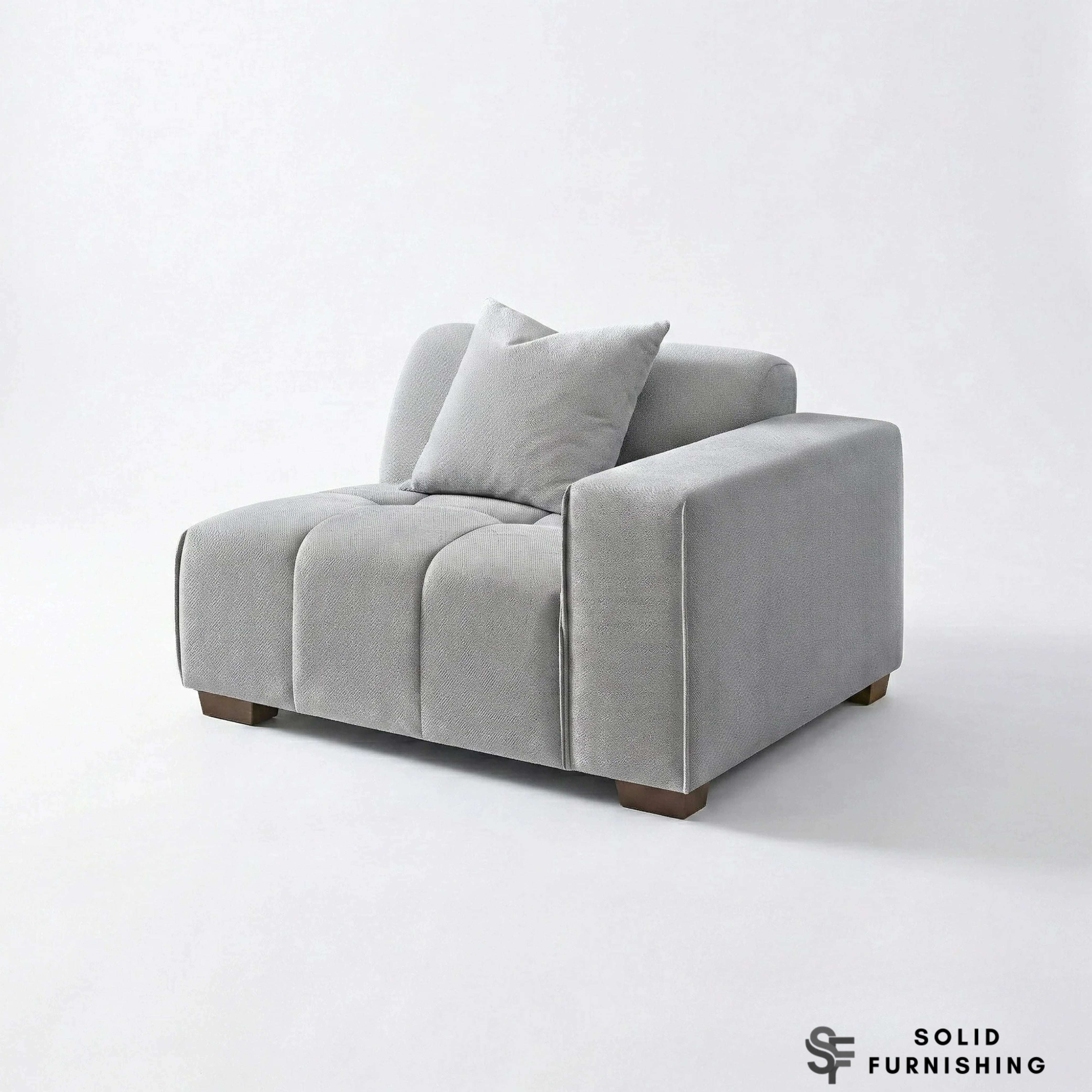 Leonard Right Hand & Left Hand Facing Corner Sofa – Cloudy Grey Bouclé Modular Sofa