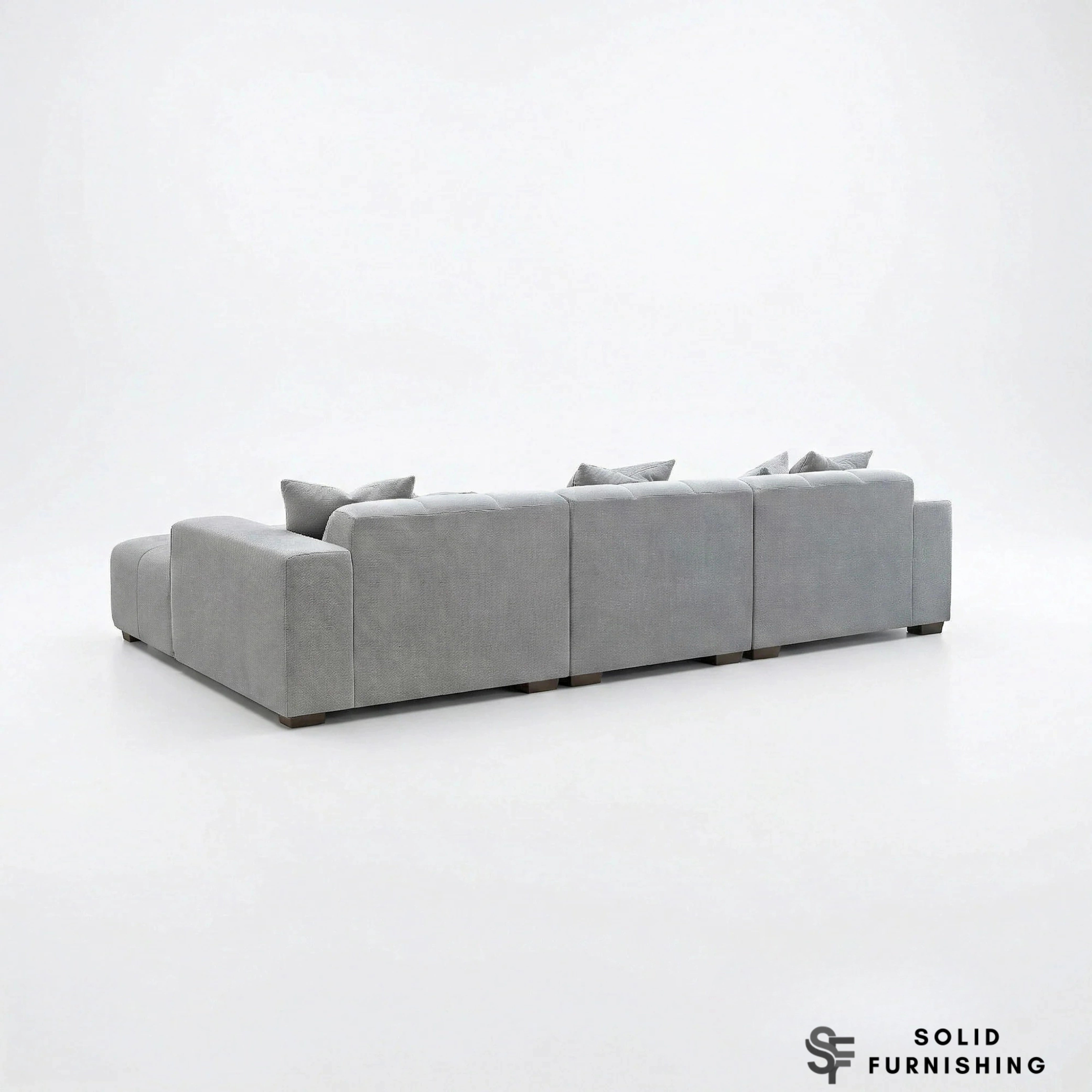 Leonard Right Hand & Left Hand Facing Corner Sofa – Cloudy Grey Bouclé Modular Sofa