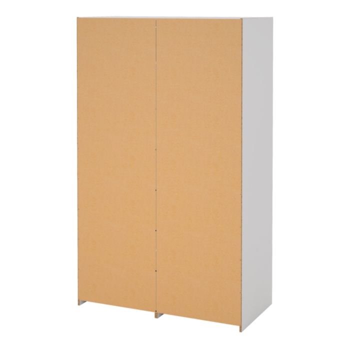 Line White Sliding Wardrobe with 4 Drawers – 2 Door Bedroom Storage Wardrobe