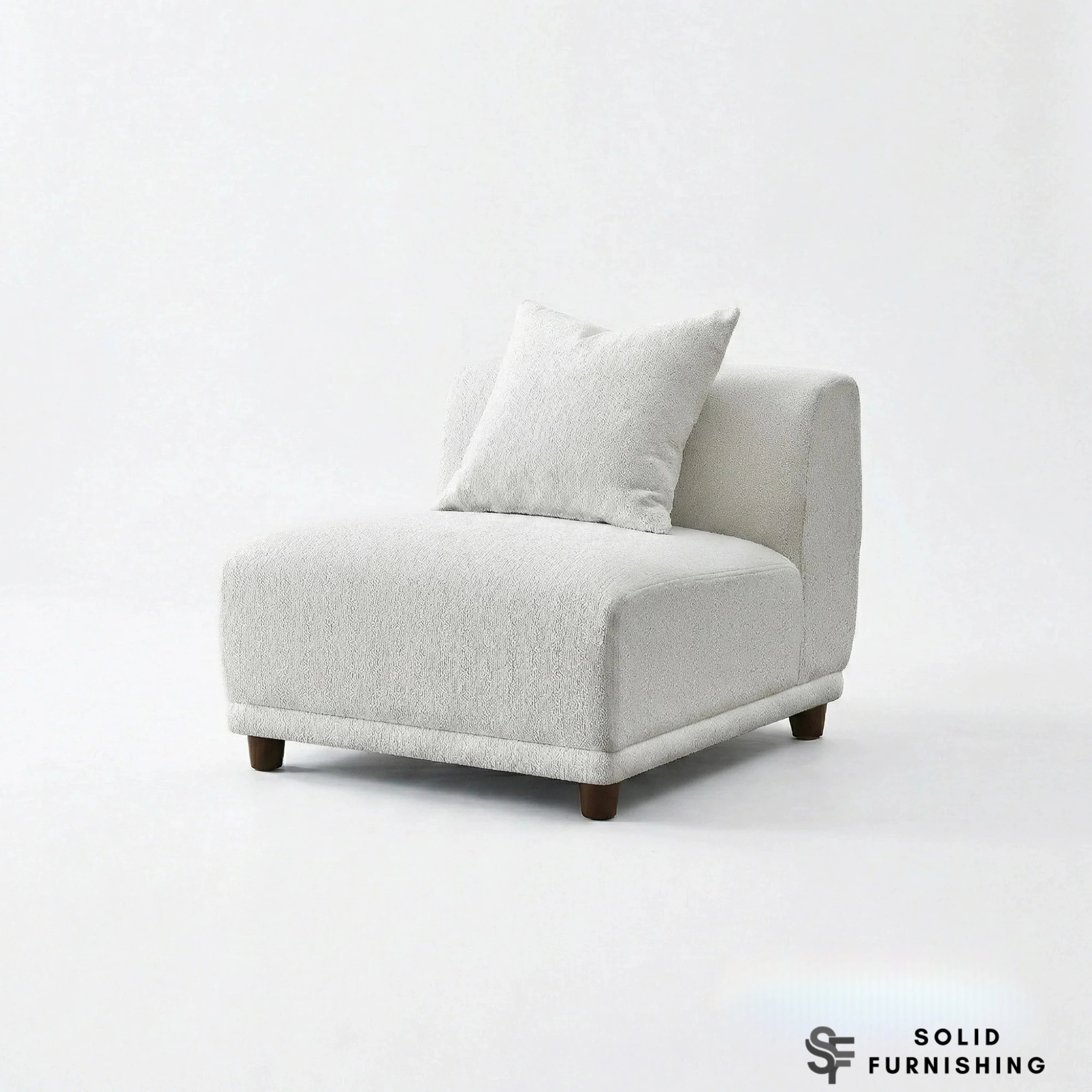 Lottie Modular Corner Sofa – Polar Bouclé Fabric 5 Seater Sofa | Customisable Layout