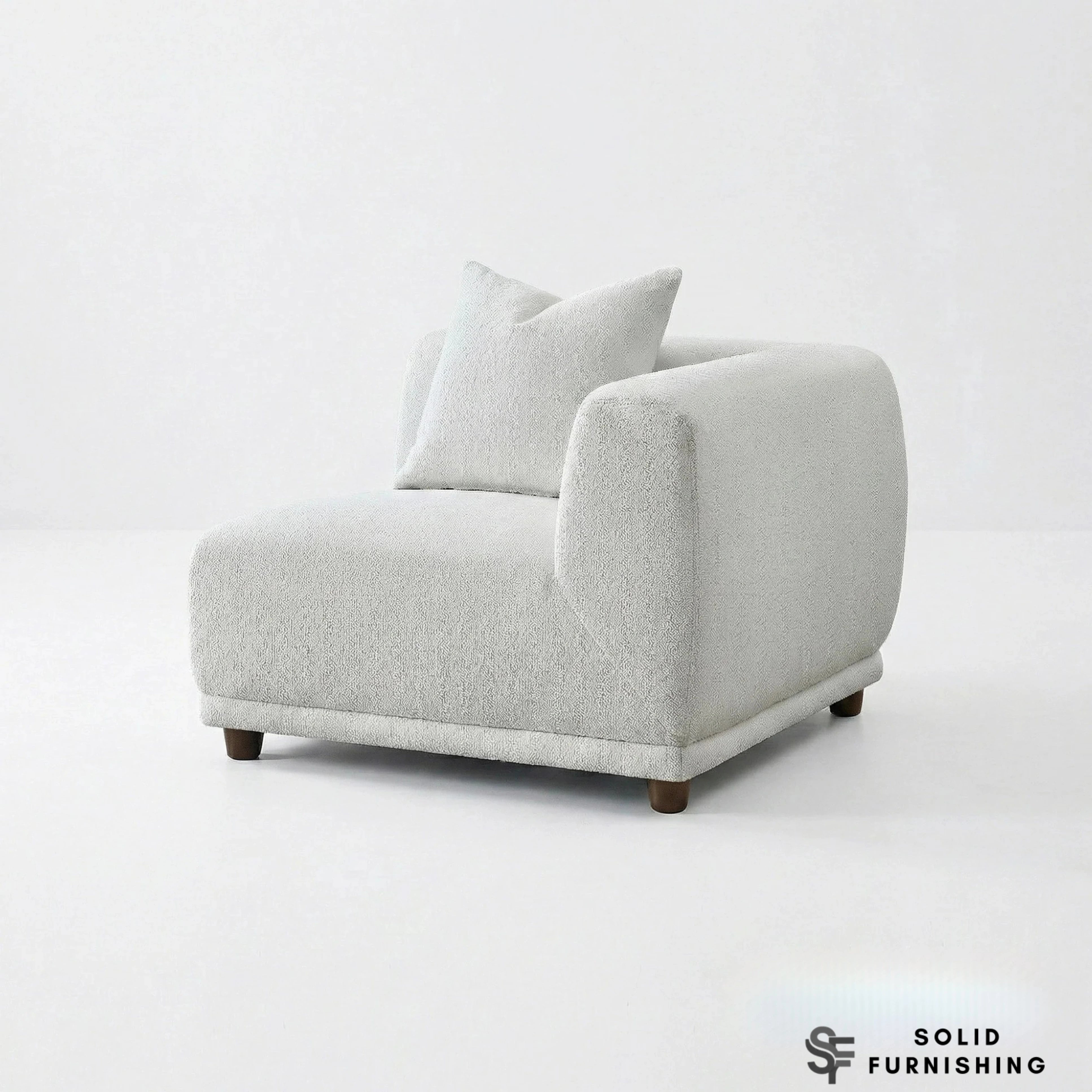 Lottie Modular Corner Sofa – Polar Bouclé Fabric 5 Seater Sofa | Customisable Layout