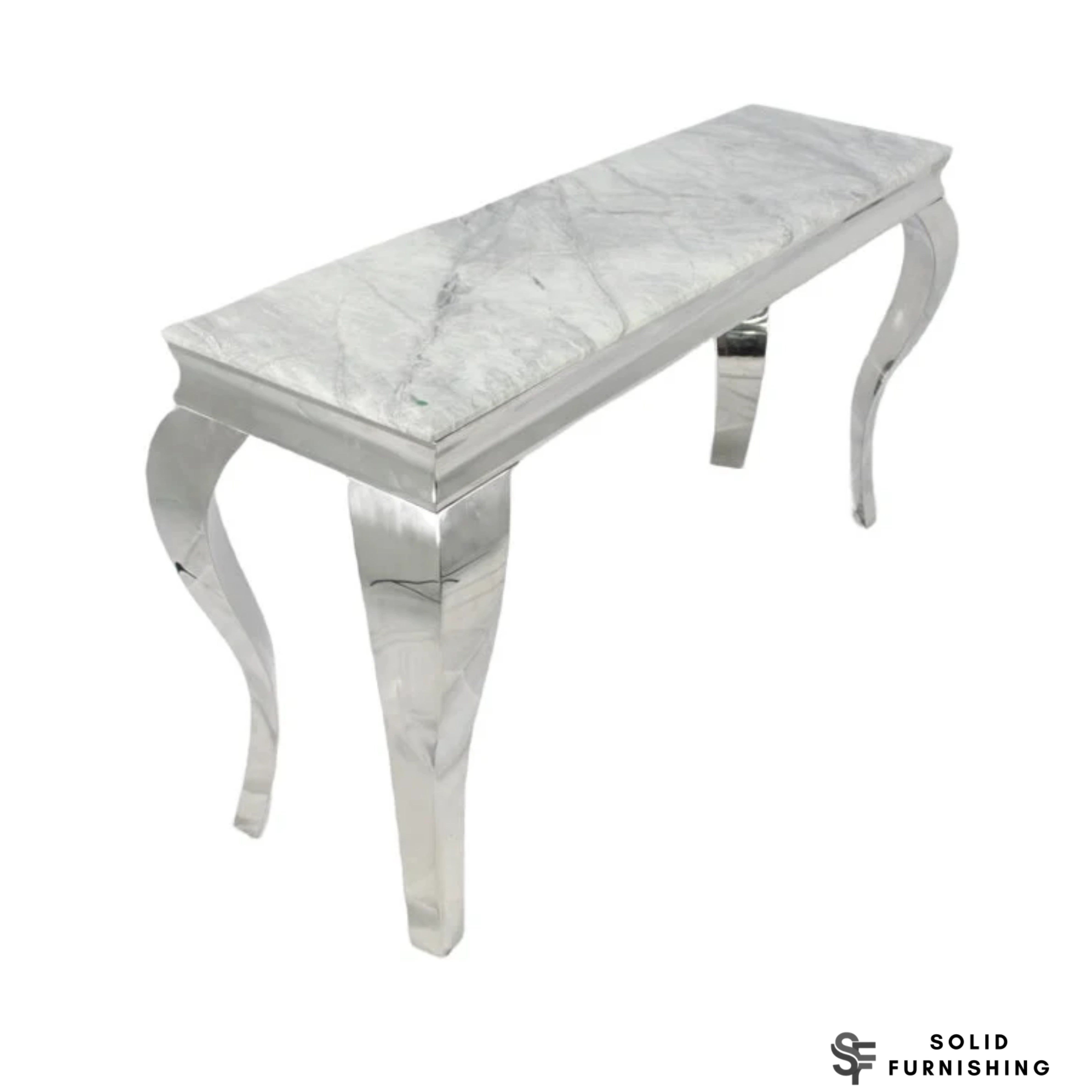 Louis Chrome Console Table – Hallway Table With Marble & Ceramic Top Options
