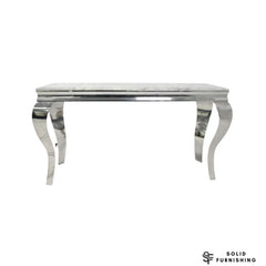 Louis Chrome Console Table – Hallway Table With Marble & Ceramic Top Options