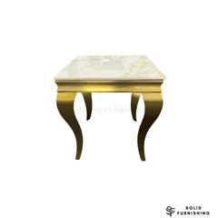 Louis Gold Lamp Table – Marble & Ceramic Side Table