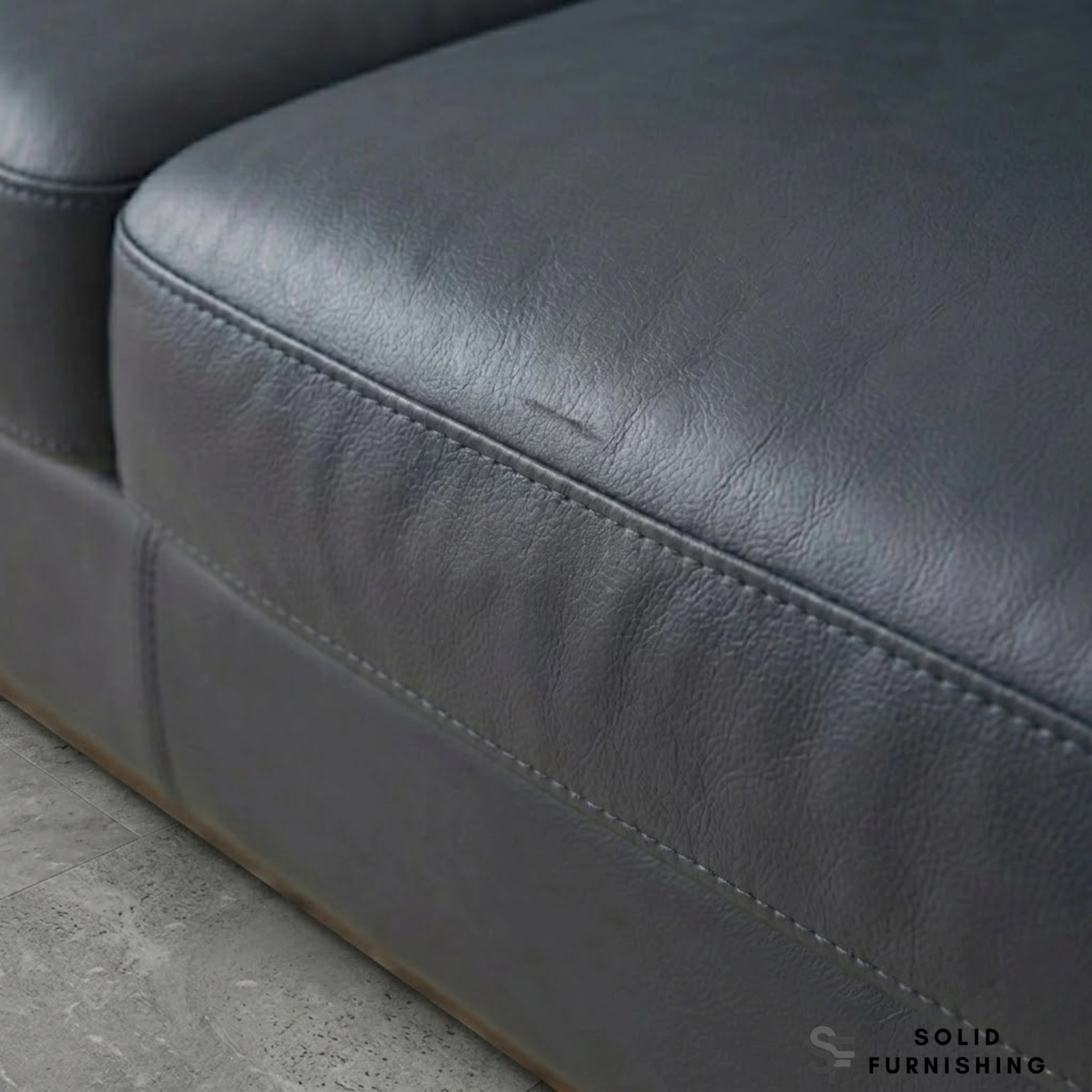 Lucy Black PU Sofa Set – Compact 3 & 2 Seater Sofa UK | Space Saving Design