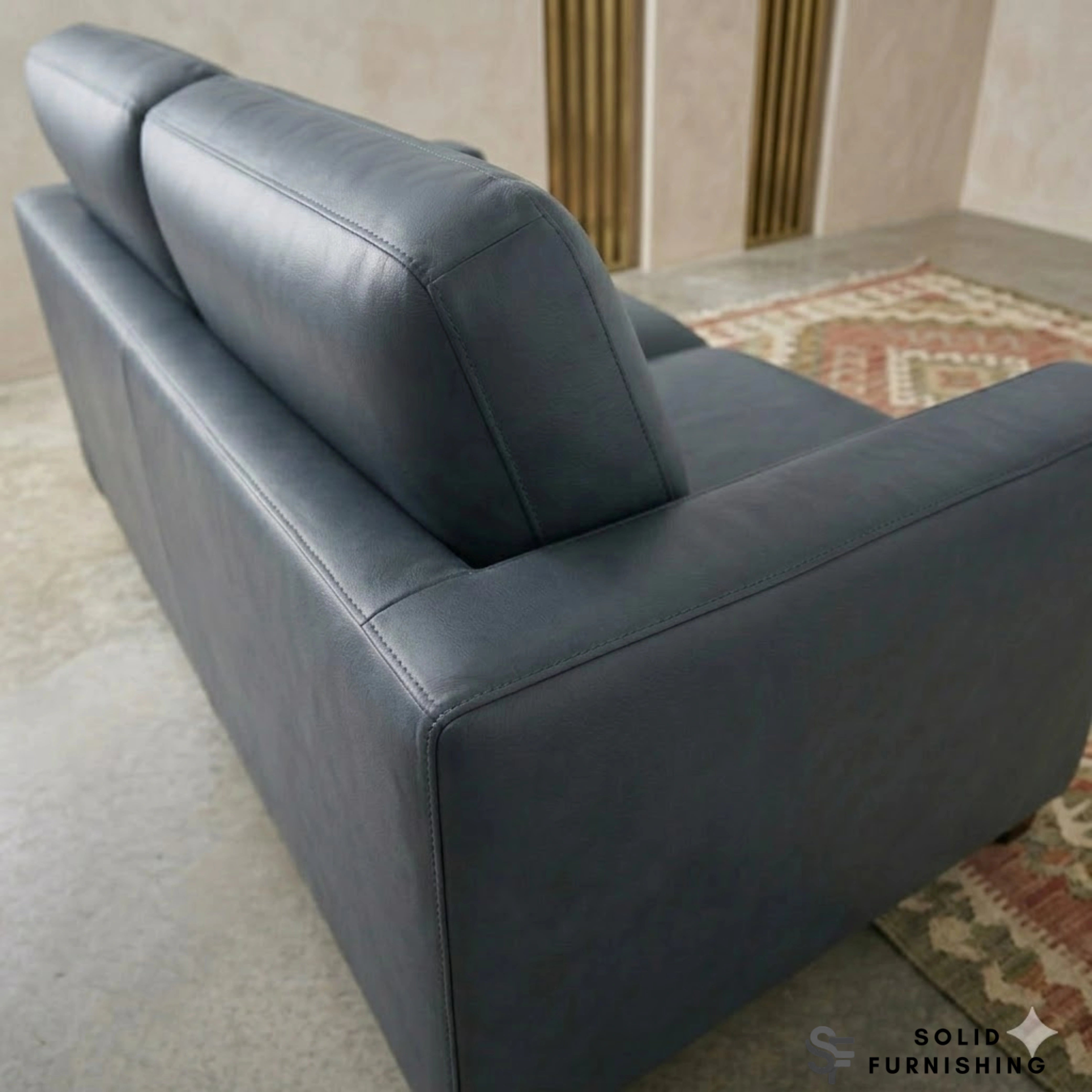 Lucy Black PU Sofa Set – Compact 3 & 2 Seater Sofa UK | Space Saving Design