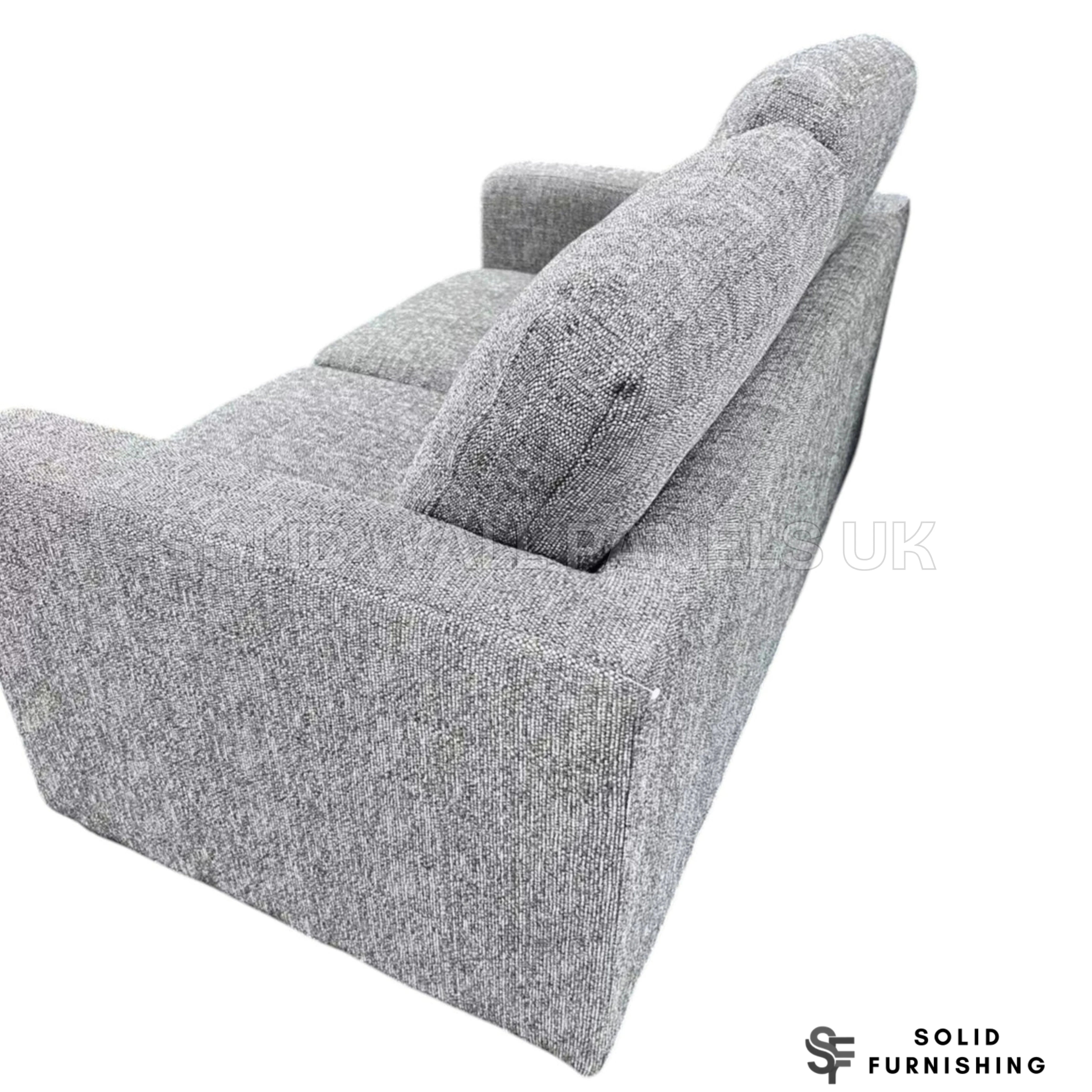 Lucy Grey Fabric Sofa Set – Compact 3 & 2 Seater Sofas UK | Soft Fabric Modern Design