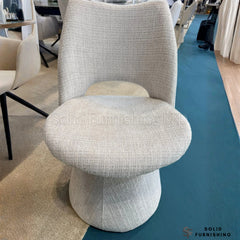 Maryland Fabric 360 Swivel Dining Chairs – Beige or Grey (Set of 2)