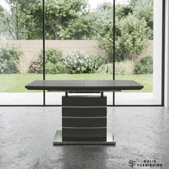 Milan High Gloss Extendable Dining Table – 140cm to 180cm Modern Pedestal Table