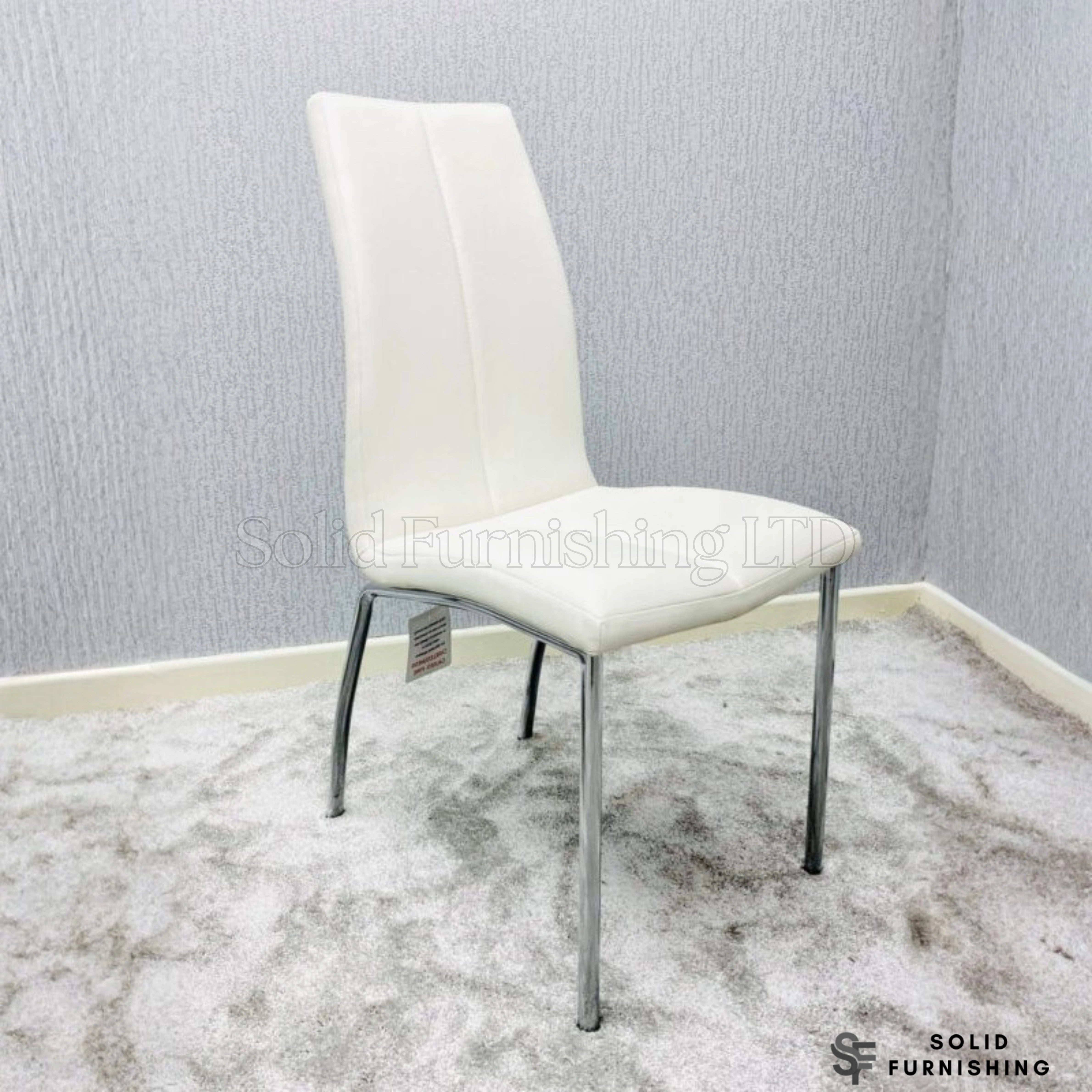 Morano 4 Seater White Glass Dining Table Set with Carlo White Chairs – Affordable Compact Dining Set