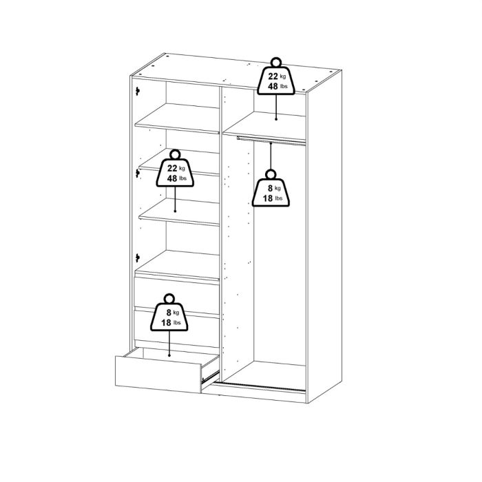 Best Storage Option of Naia White wardrobe