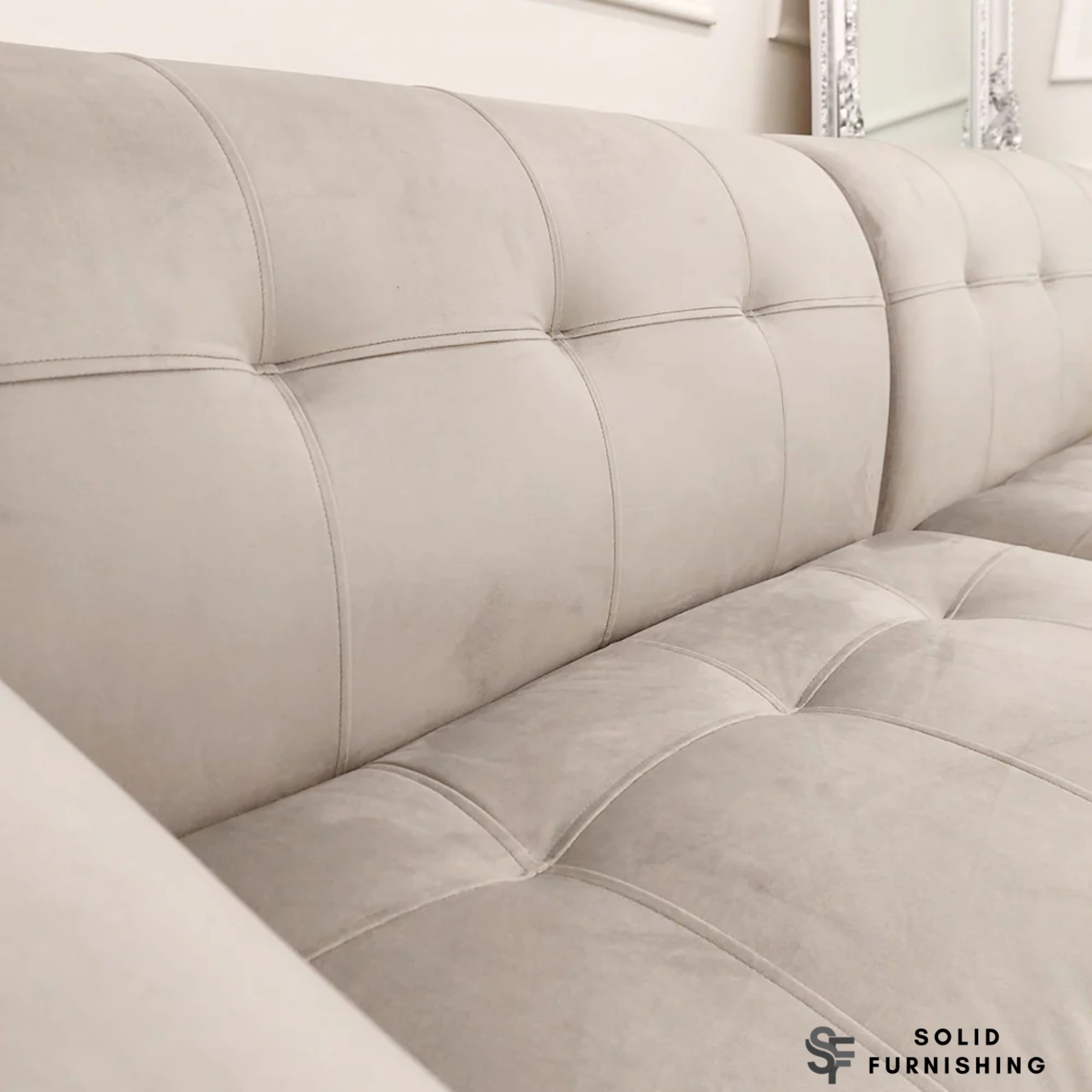 Oslo Plush Velvet Corner Sofa – 2 Piece Open Plan Sofa UK