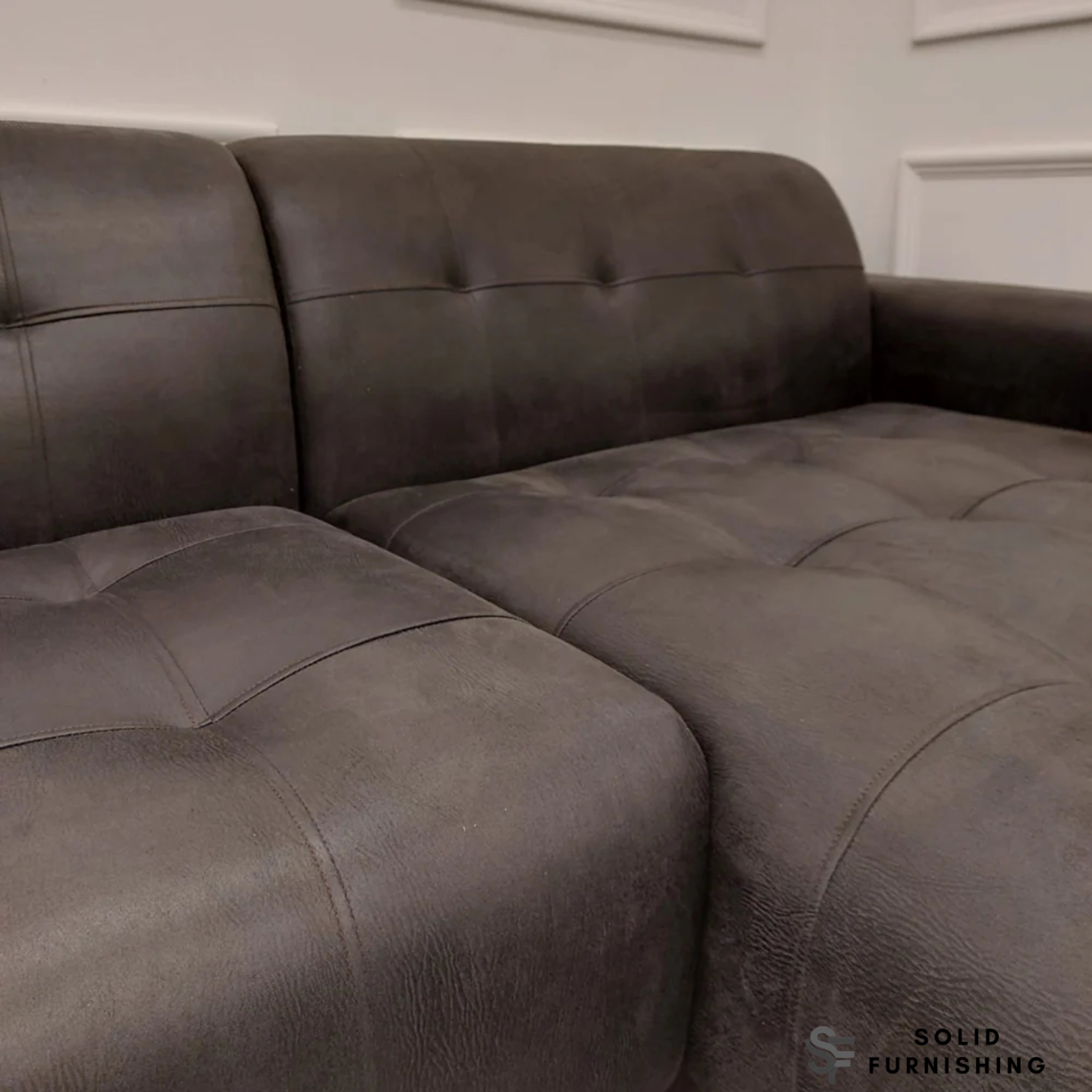 Oslo Plush Velvet Corner Sofa – 2 Piece Open Plan Sofa UK