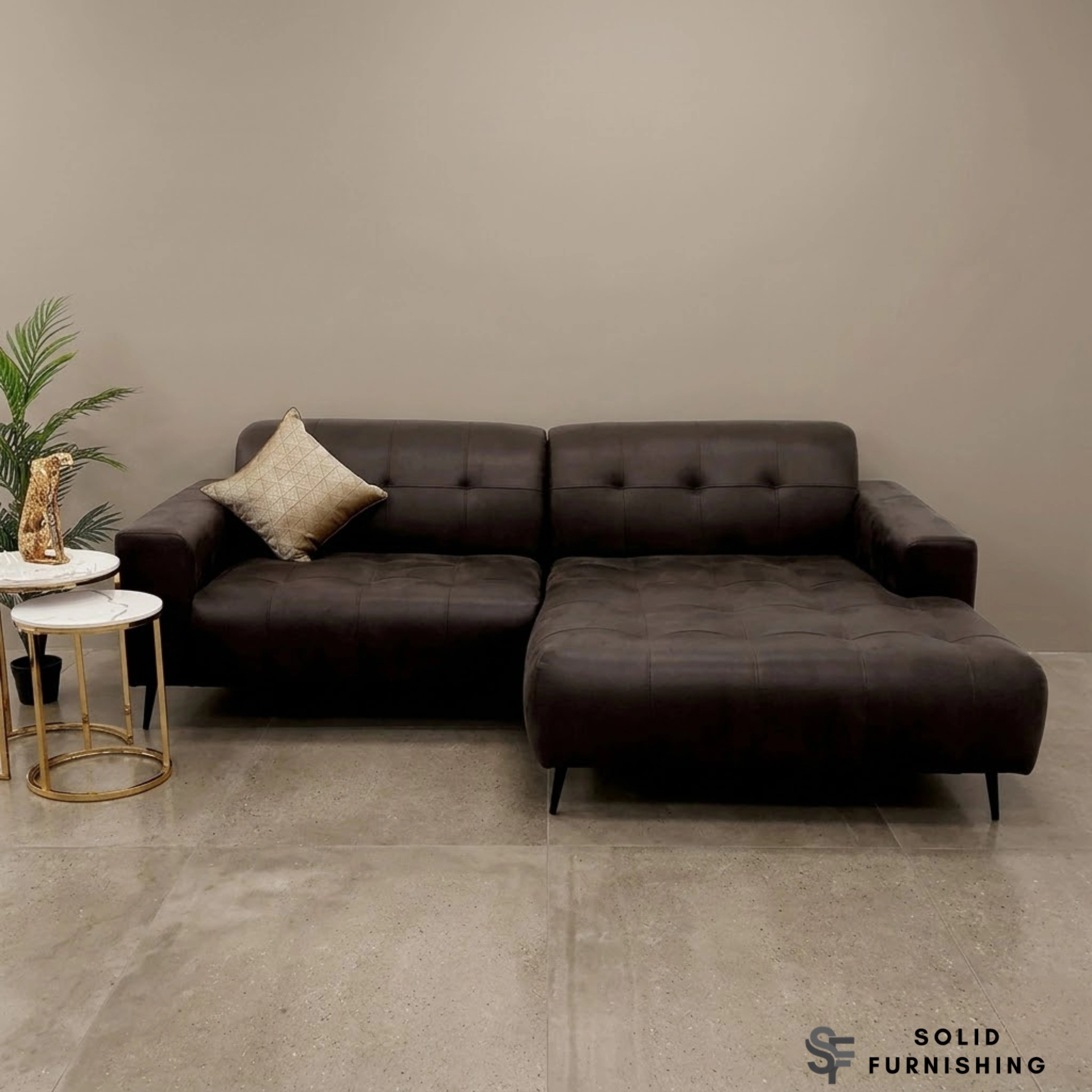 Oslo Plush Velvet Corner Sofa – 2 Piece Open Plan Sofa UK