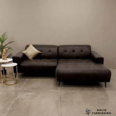 Oslo Plush Velvet Corner Sofa – 2 Piece Open Plan Sofa UK
