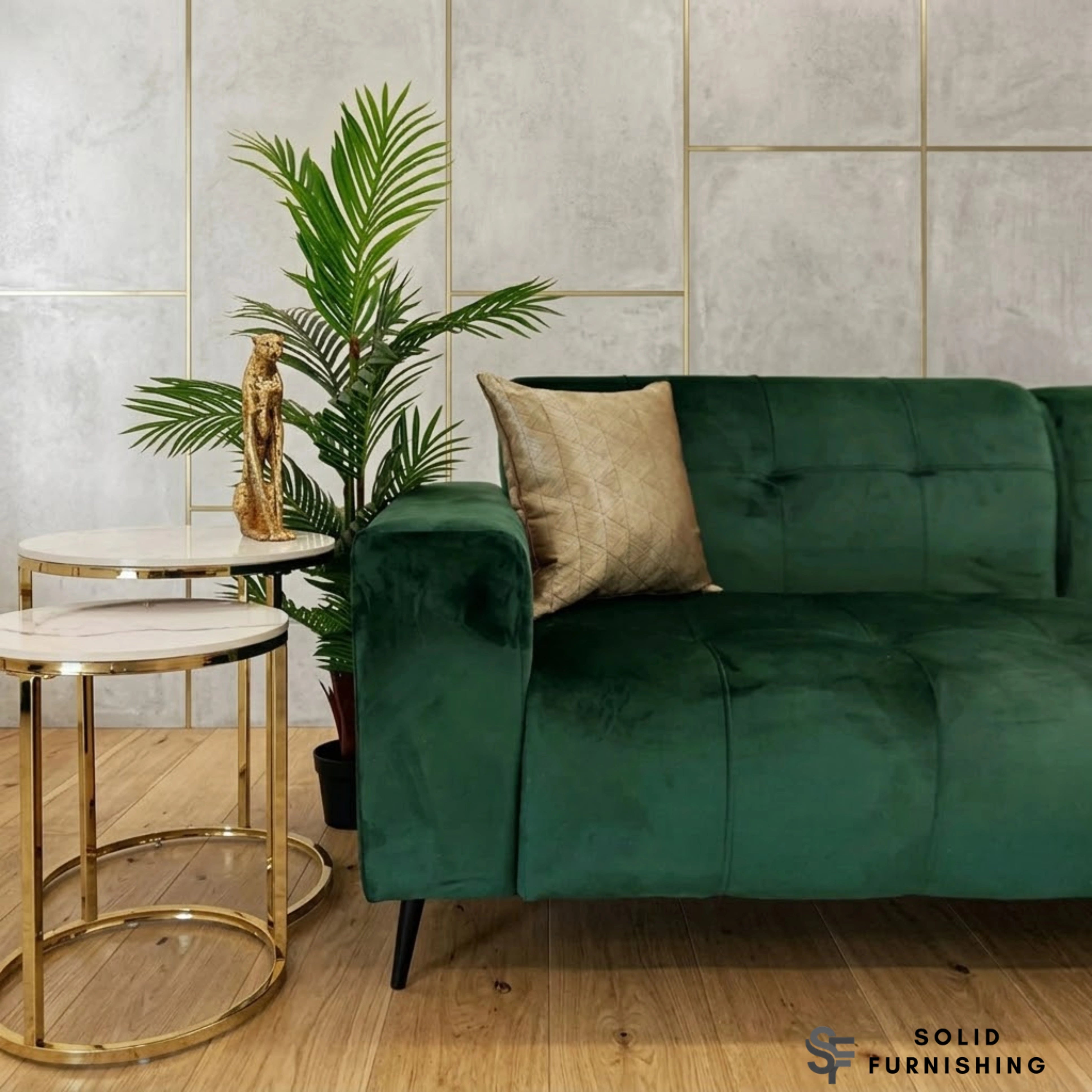 Oslo Plush Velvet Corner Sofa – 2 Piece Open Plan Sofa UK