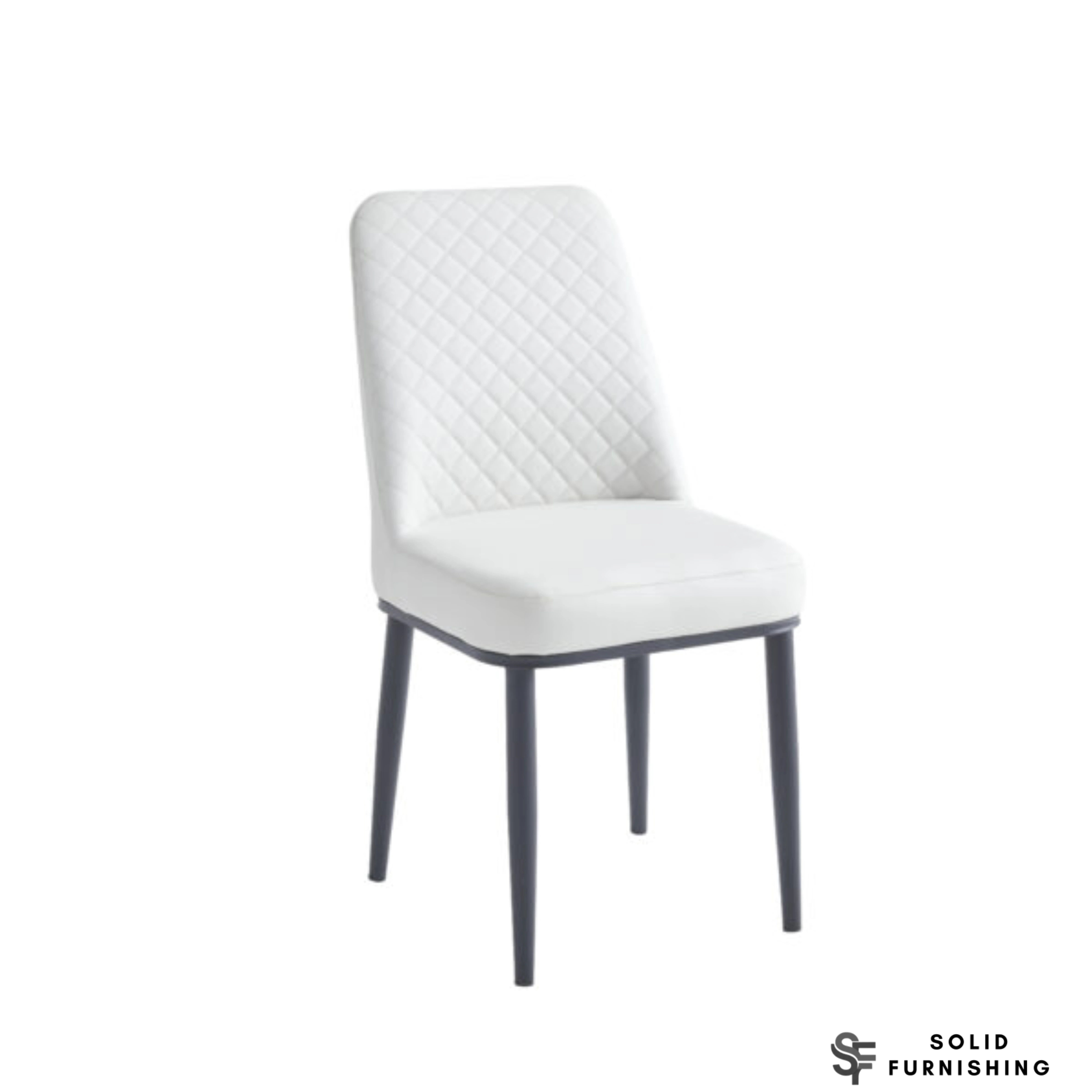 Oxford PU Leather Dining Chairs – White, Black or Grey (Set of 4)