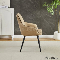 Palermo PU Leather Dining Chairs – Beige, Black or Grey (Set of 2)