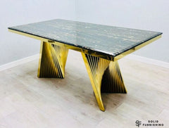 Ravello Black & Gold Marble Coffee Table – Luxury Marble Living Room Table
