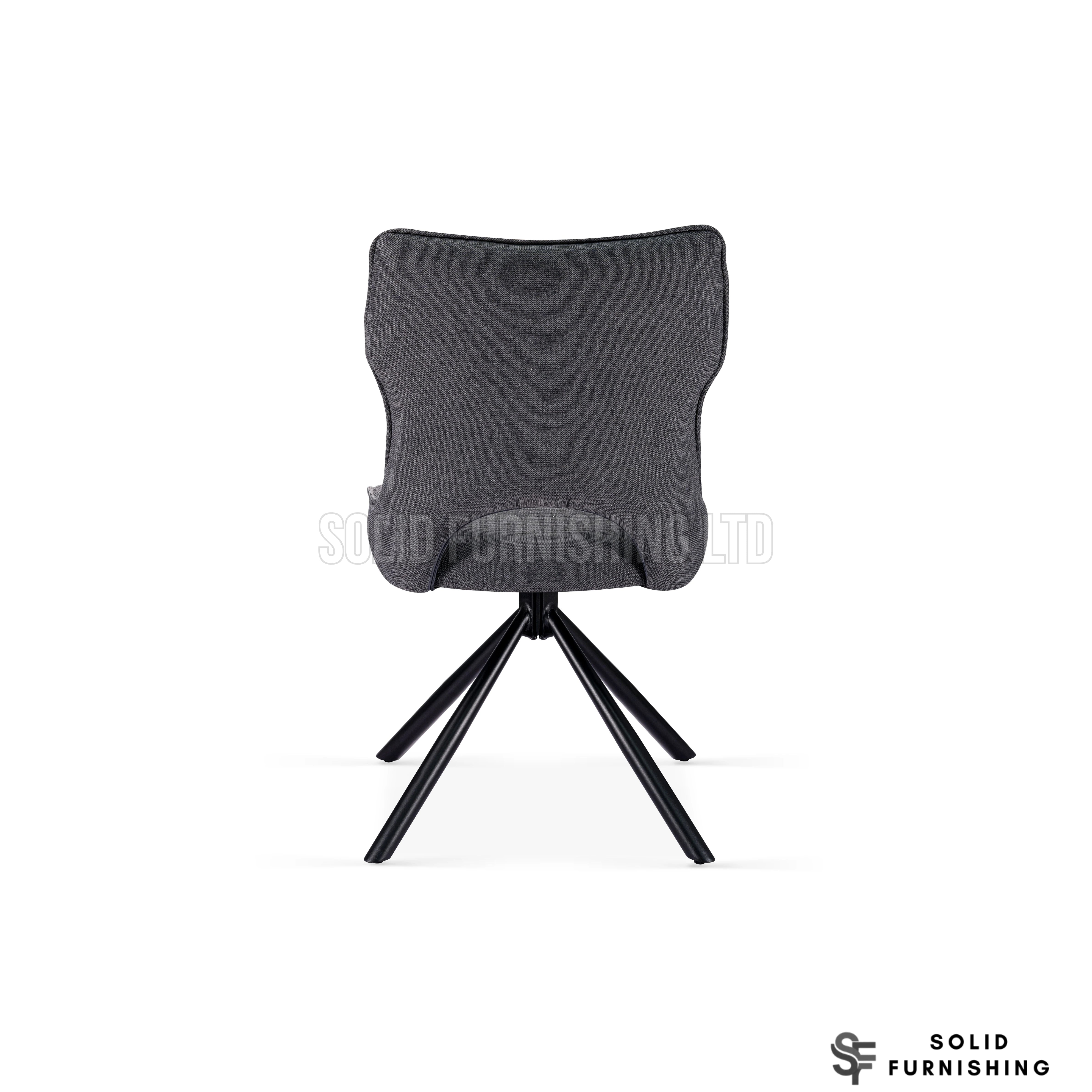 Roseland 360 Swivel Fabric Dining Chairs – Grey or Beige (Set of 2)