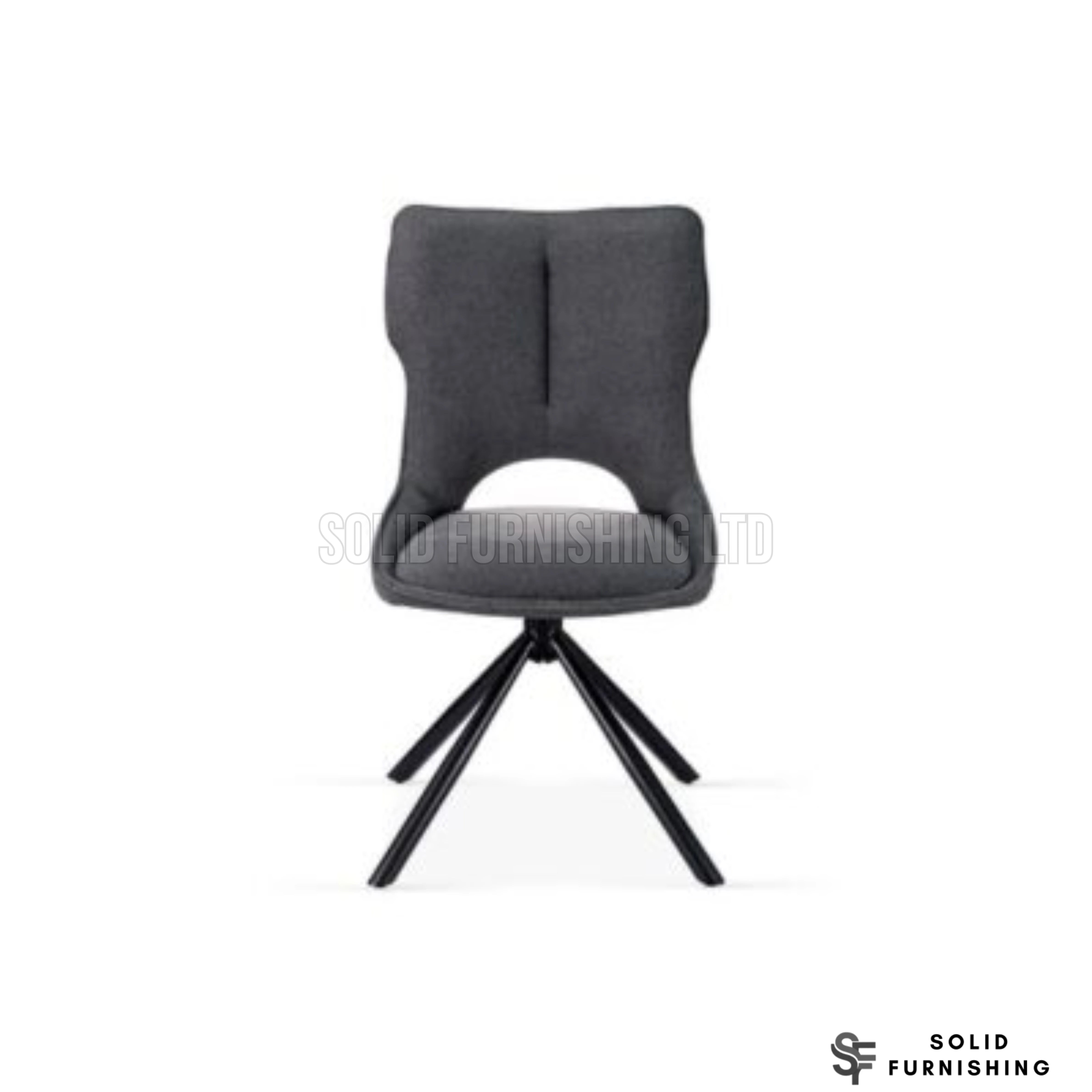Roseland 360 Swivel Fabric Dining Chairs – Grey or Beige (Set of 2)