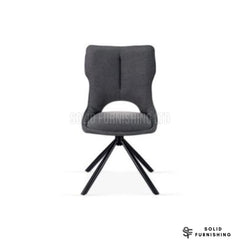 Roseland 360 Swivel Fabric Dining Chairs – Grey or Beige (Set of 2)