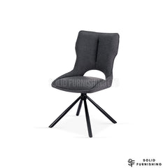 Roseland 360 Swivel Fabric Dining Chairs – Grey or Beige (Set of 2)