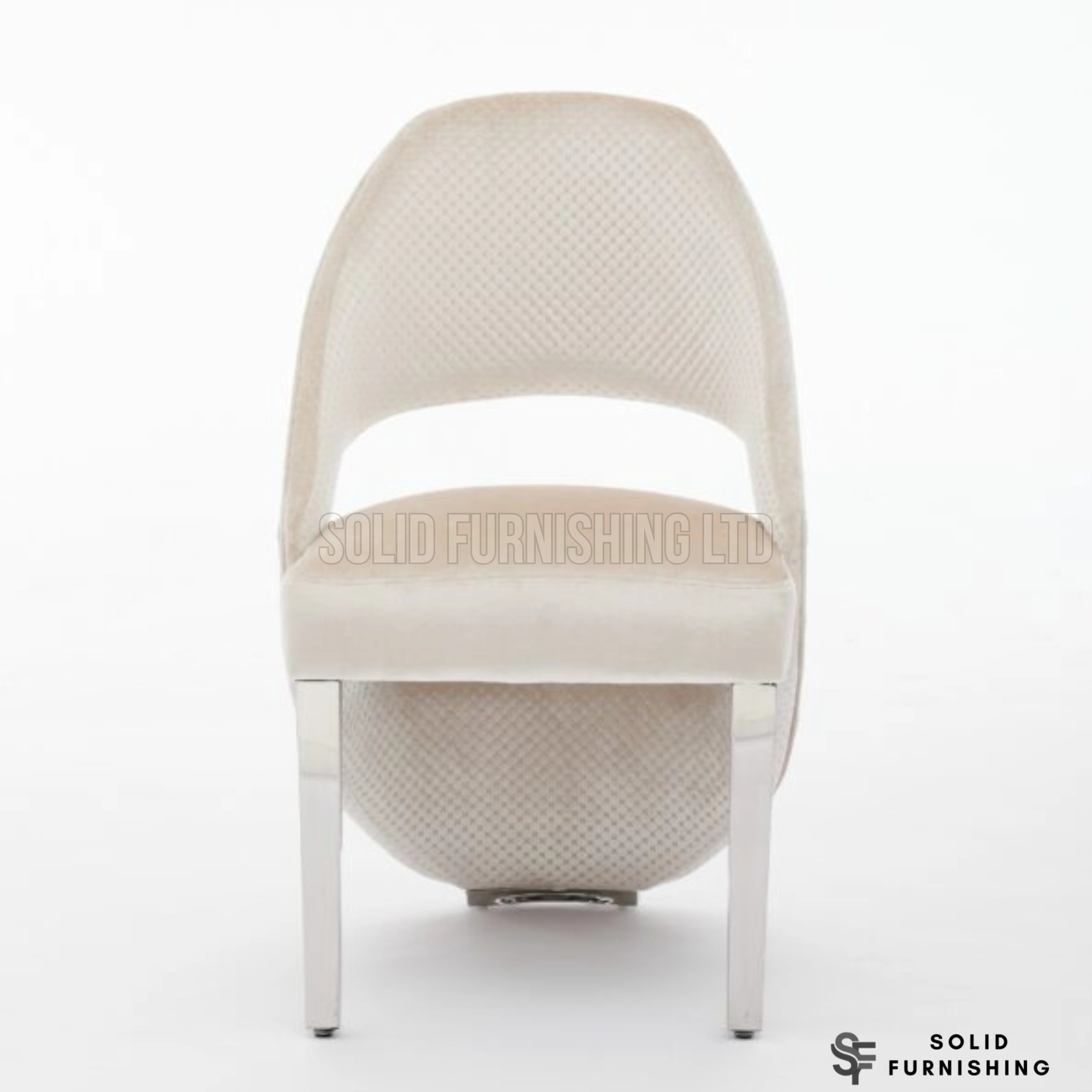 Santorini Silver Frame Dining Chairs – Black, Cream or Grey Upholstered Chairs (Set of 2)